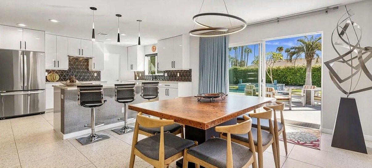 Palm Springs Remodel - Kitchen and Dining Room