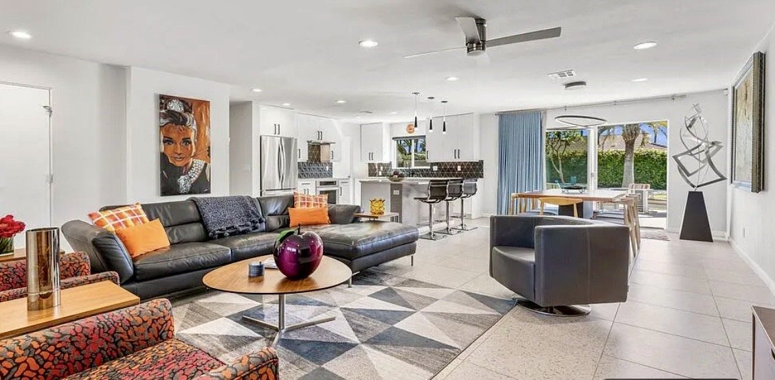 Palm Springs Remodel - Living Room