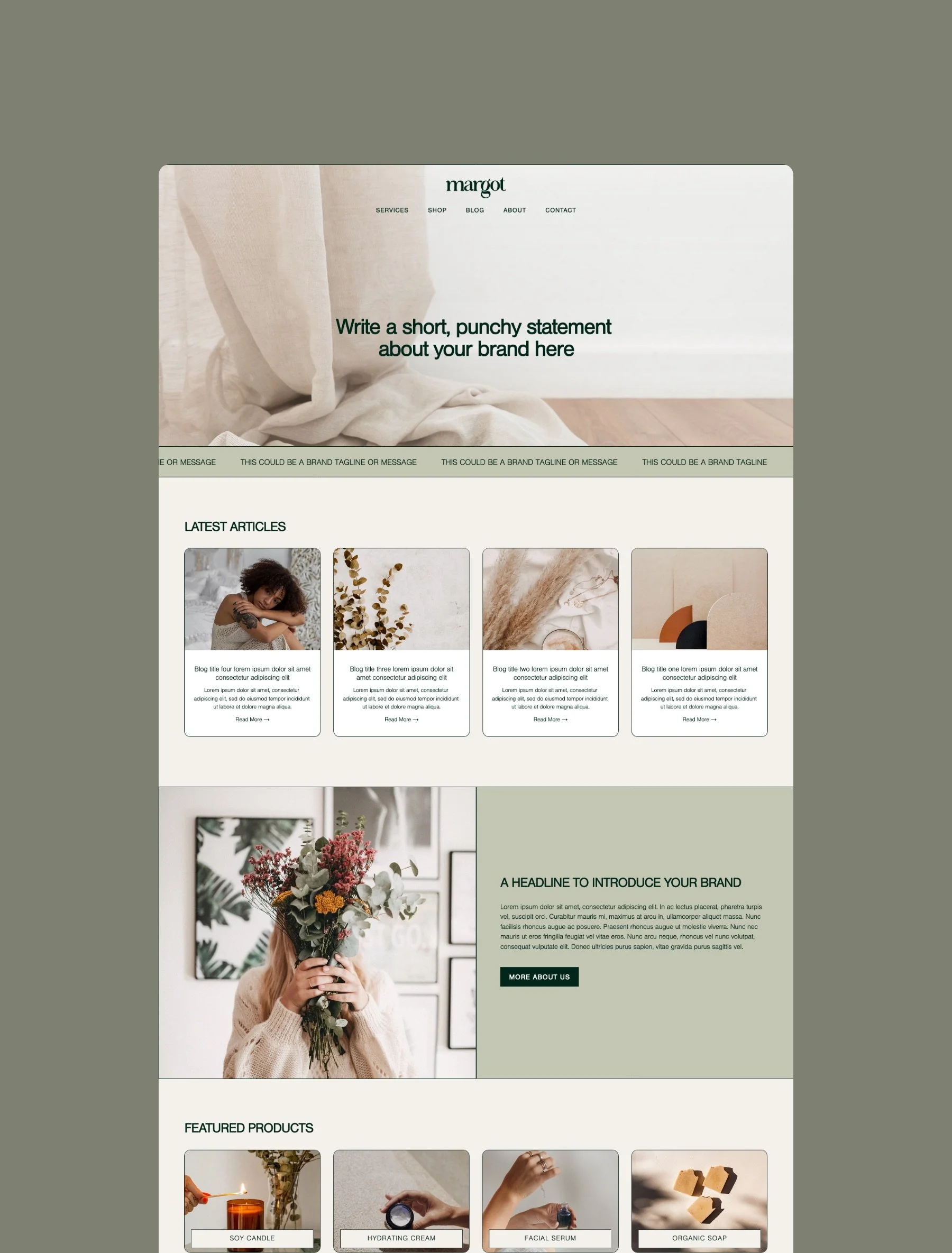 Margot Squarespace 7.1 website template