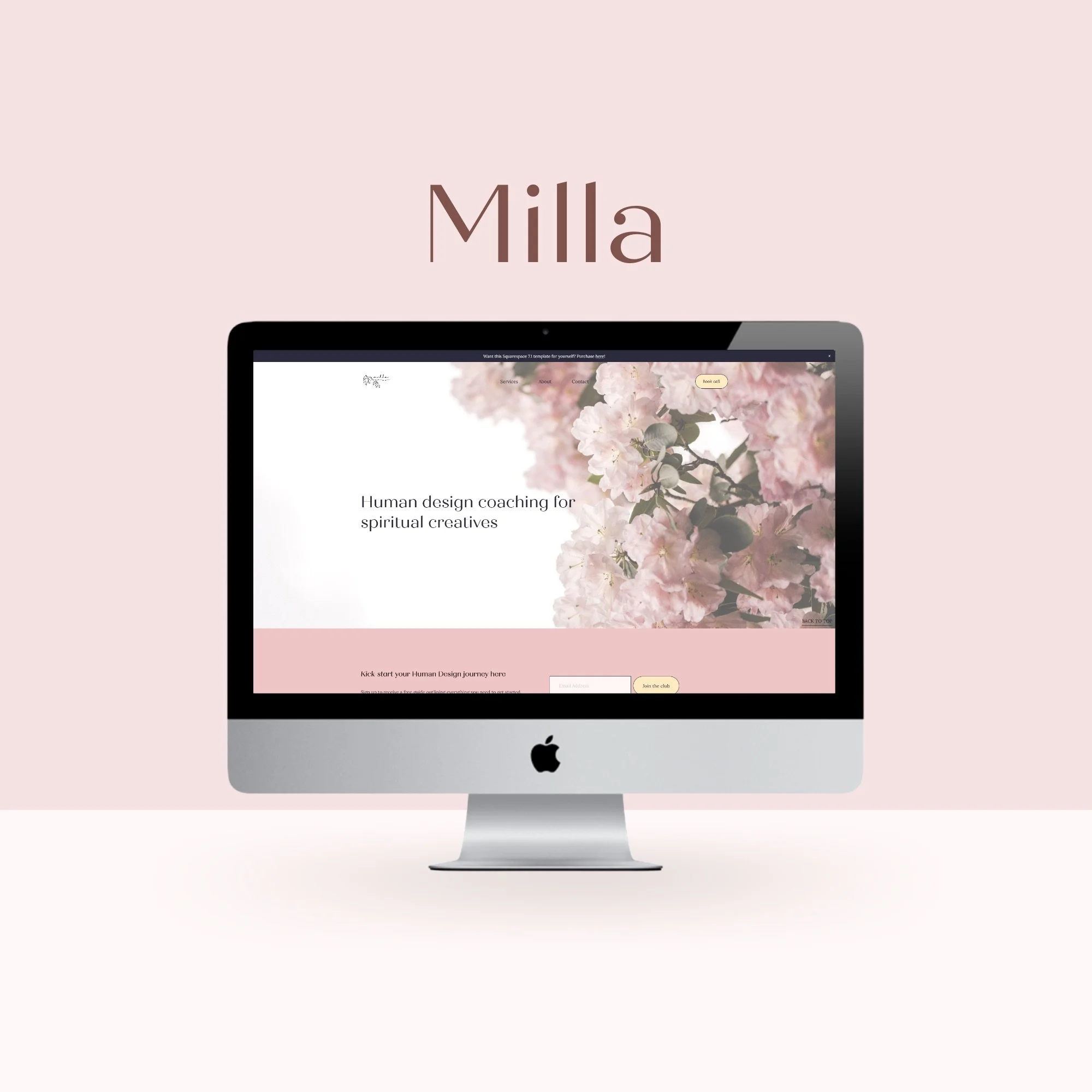 Milla Squarespace 7.1 template showcase