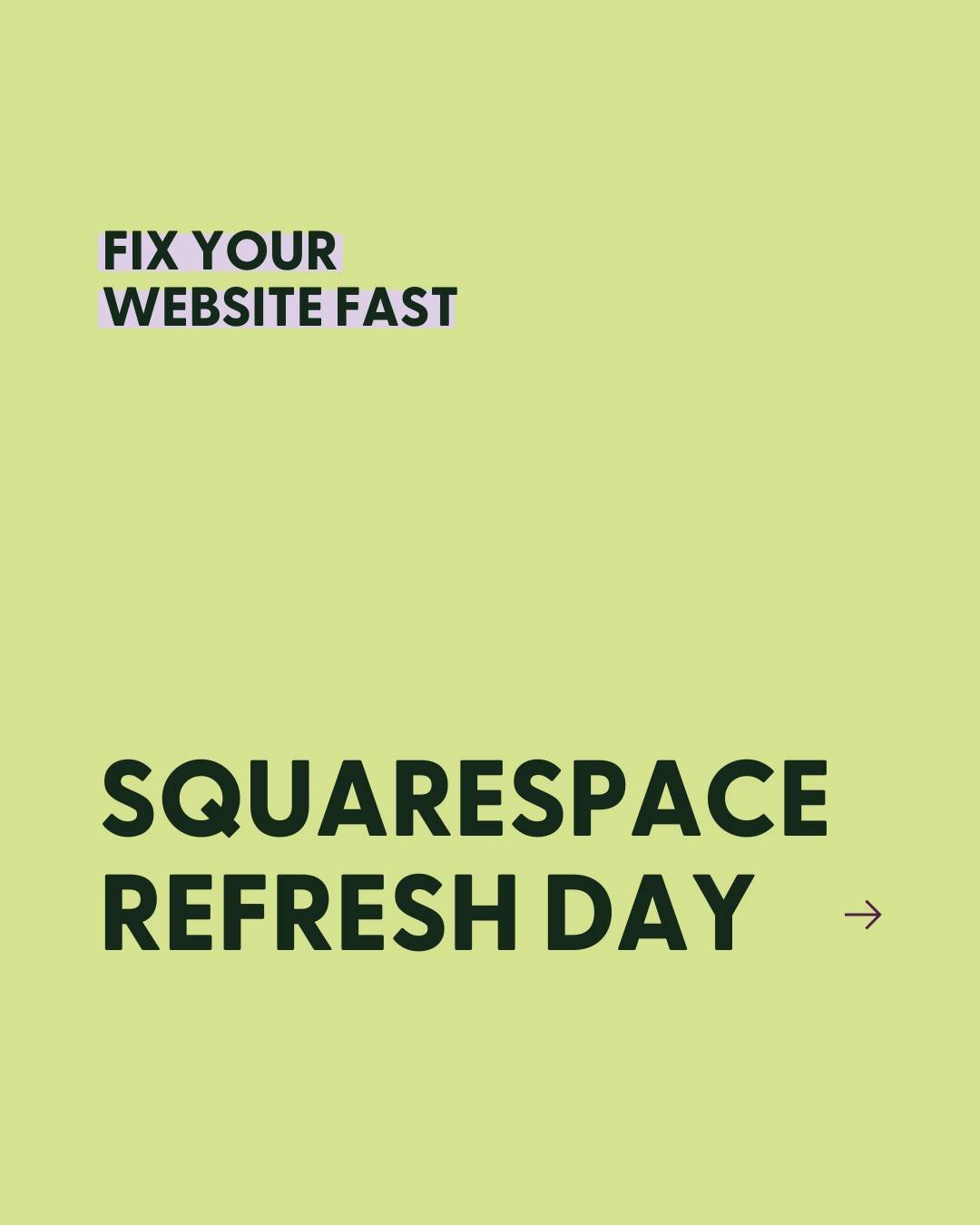 Is your Squarespace website in need of a little love?⁠
⁠
You're not looking for a new website yet, but you know what you've got needs a little somethin' somethin'...⁠
⁠
But you're not sure if a designer wants to jump in and play around in your existi