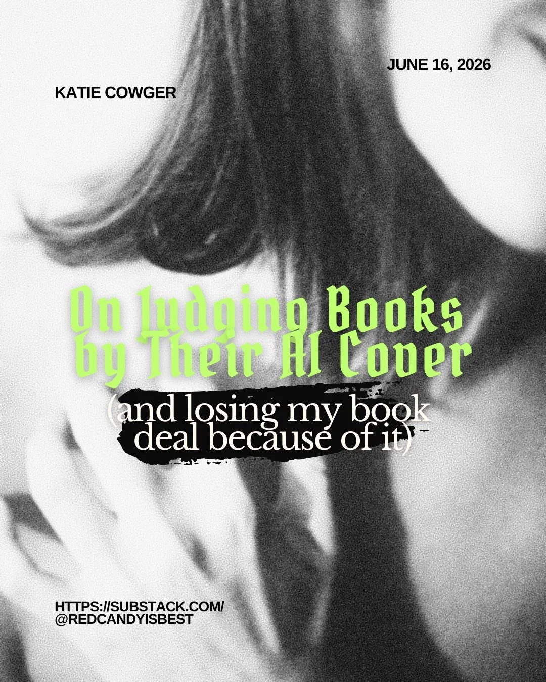 I lost my book deal because I didn't want an AI generated book cover.