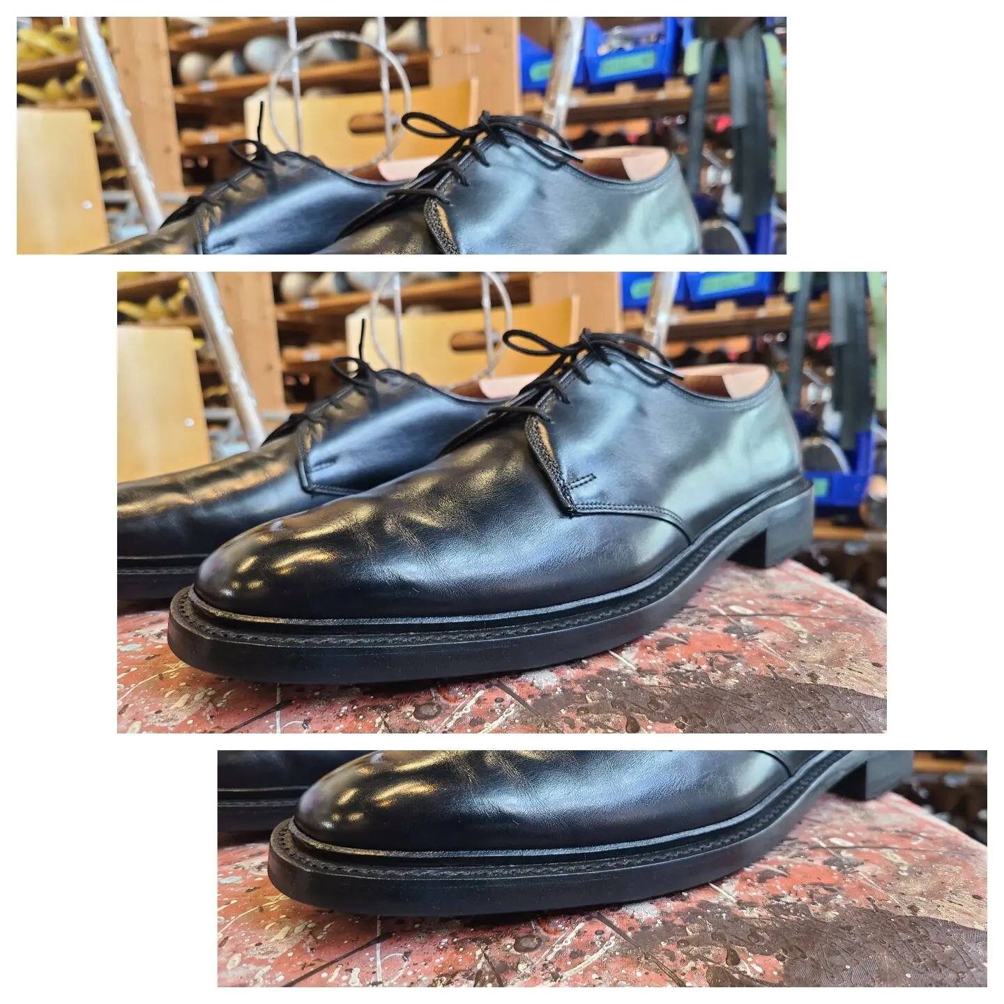 Huge transformation on this pair of vintage Allen Edmonds for my good buddy's wedding! Mr. @mattjo85 

@jr_by_kilger @allenedmonds @topysas 

#shoerepairshop #shoerepair #shoerepairs #shoerepairservice #wedding #weddingshoes #black #allenedmonds #all