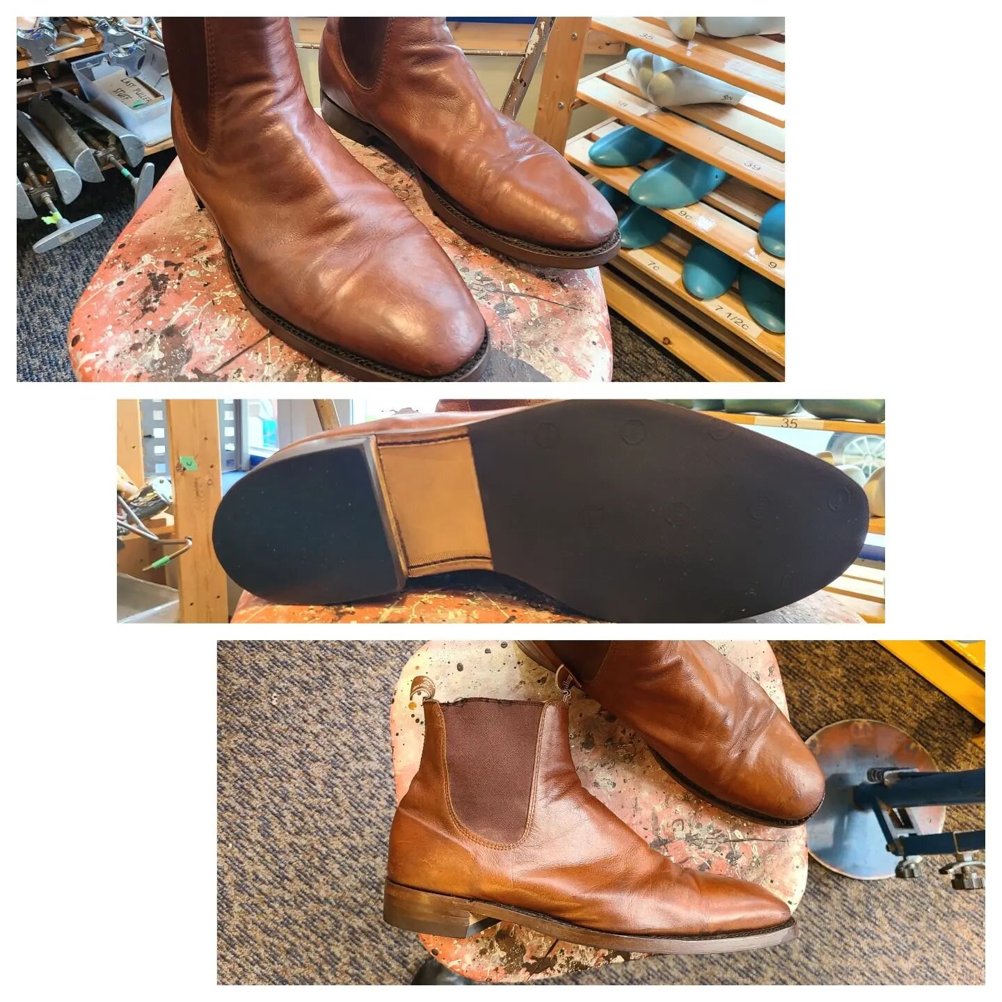 These @rmwilliams came in for a complete rebuild. These boots seem to be built specifically to get beaten the hell up and still come out beautiful. This colour might be one of my favourites. 

These were rebuilt using @jr_by_kilger leather soles and 