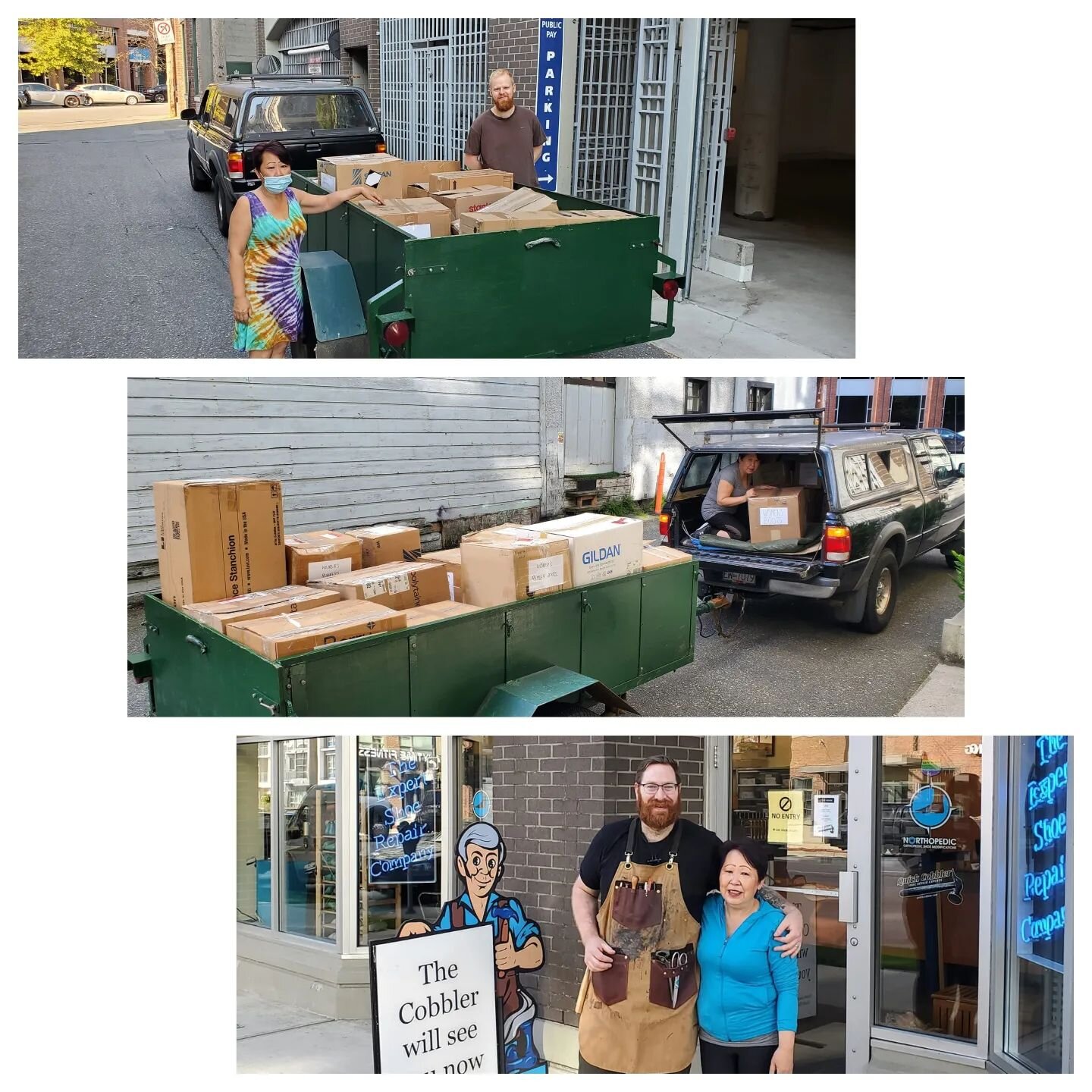 When we're not busy with Shoe Repair, we like to collect donated footwear from our customer and send them off to organisation's that can use them! 

Kathleen and Len from @burnabyhomeless have been by many times to pick up the huge amounts of donated