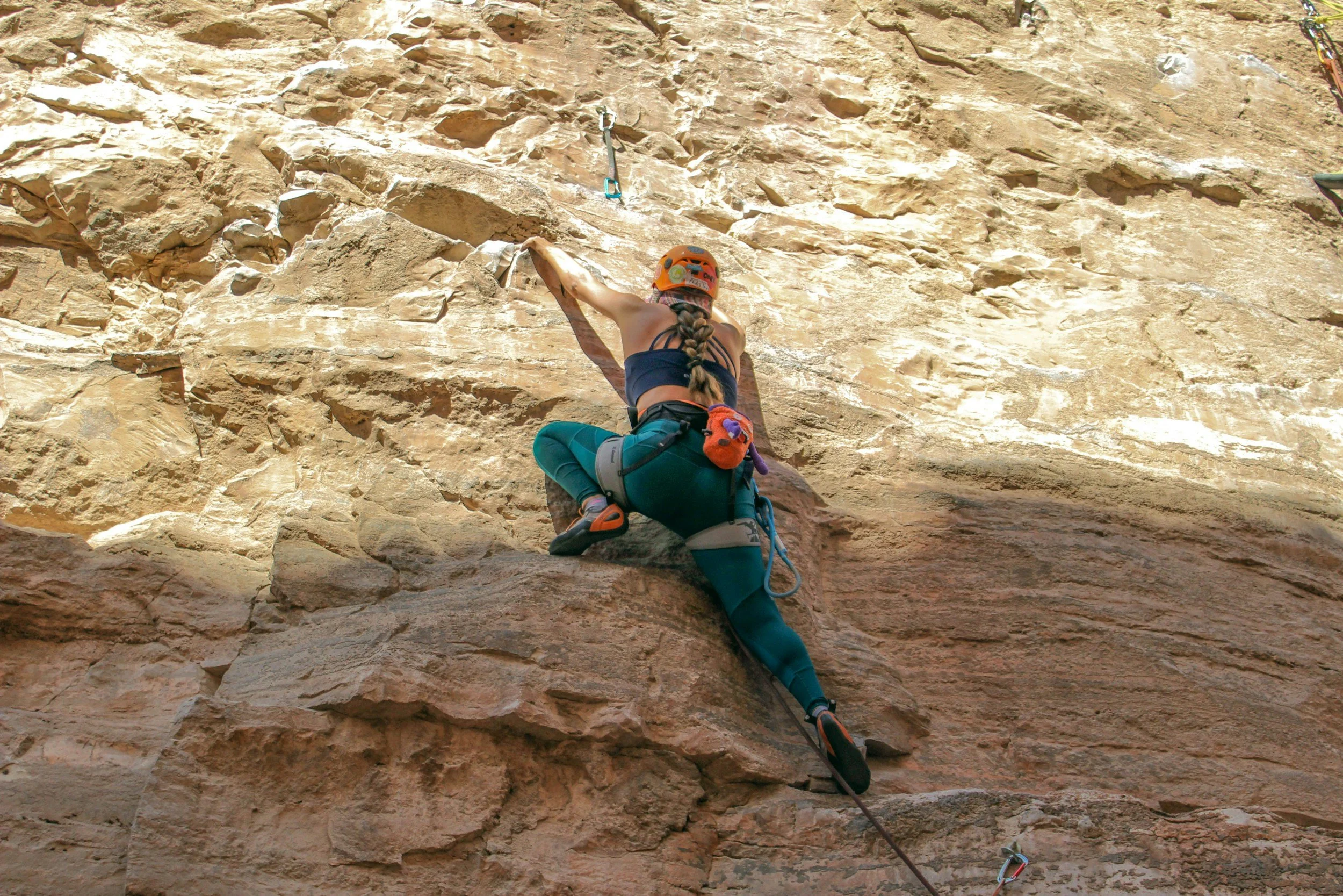 Woman climbing