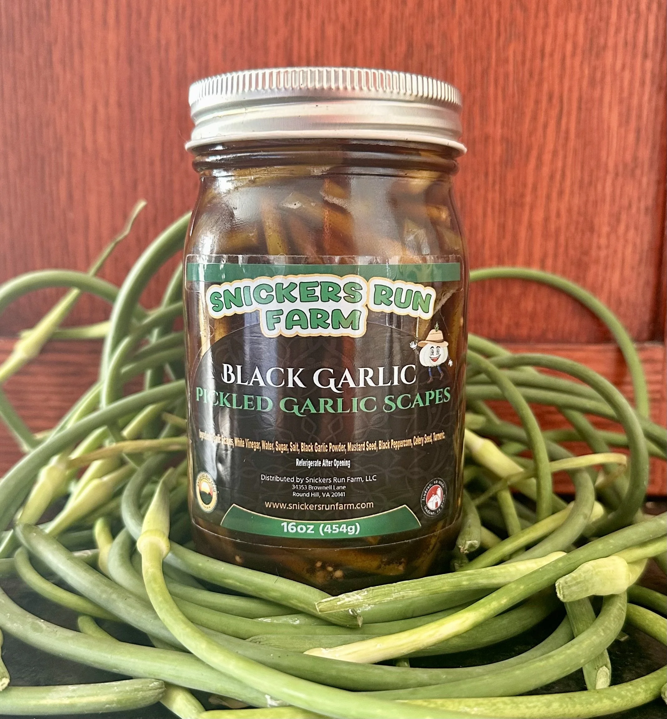 Black Garlic Pickled Garlic Scapes  (Local Pick-up Only)