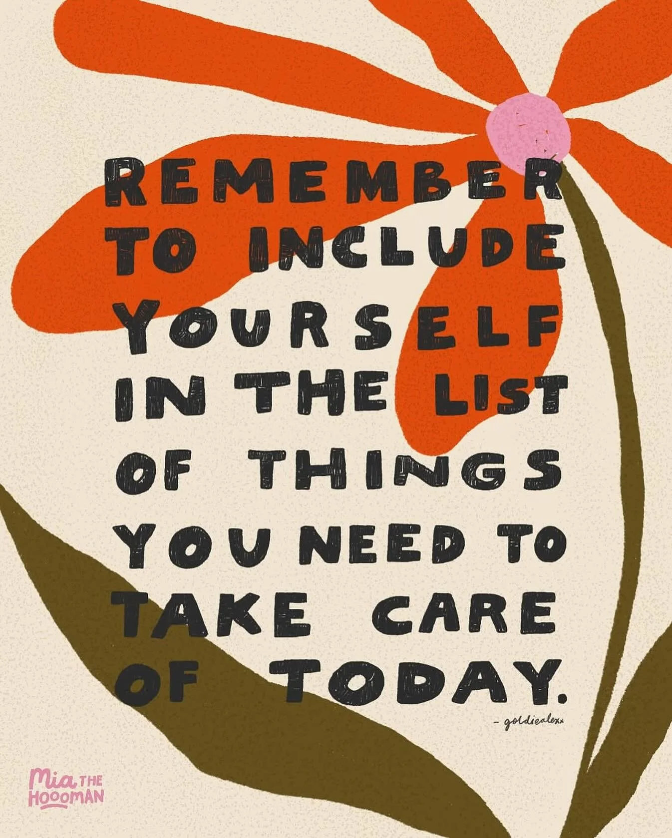 Don&rsquo;t forget: you matter too.

🎨: @miathehoooman