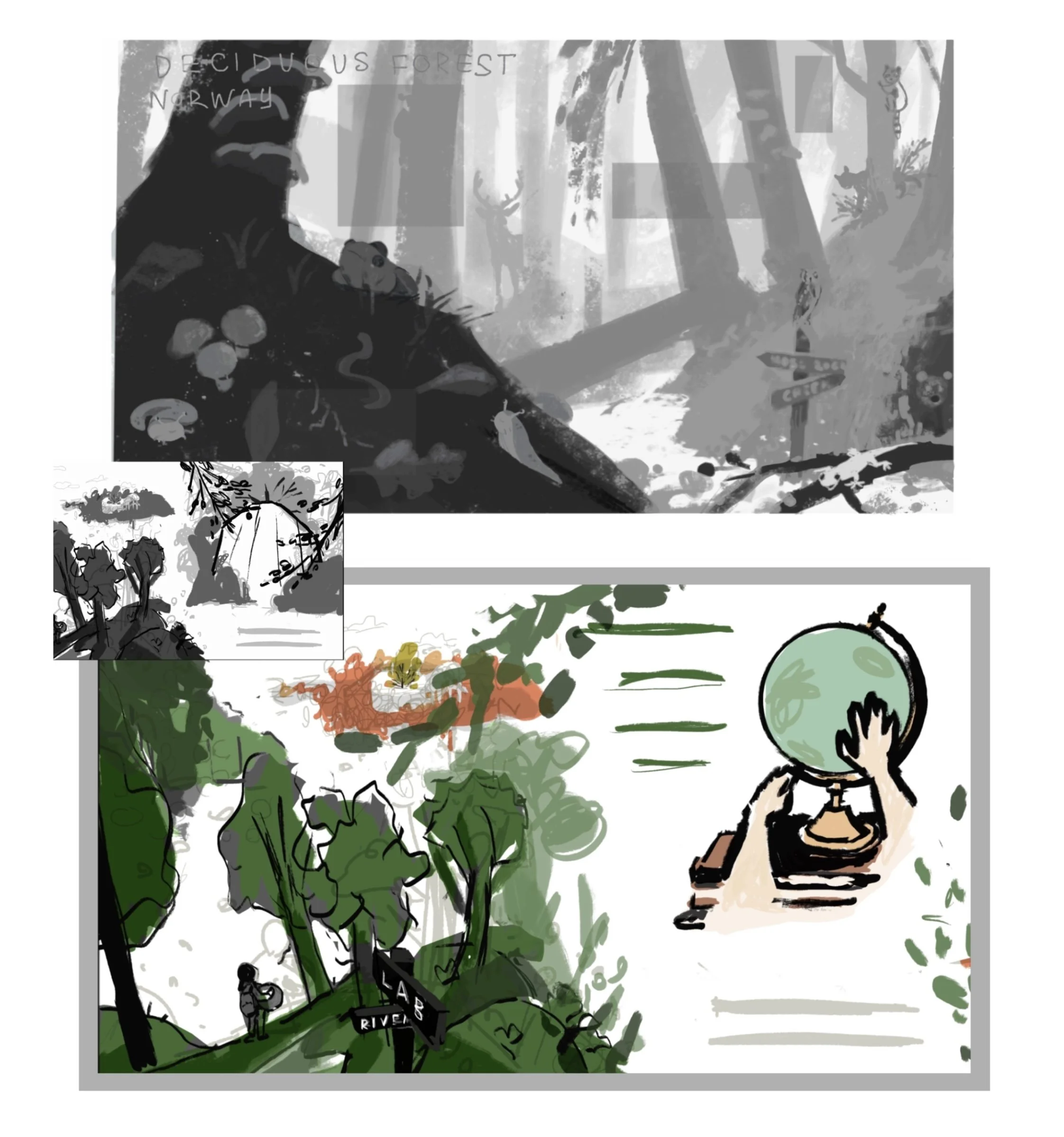 "Biomes" book concept art. 2021