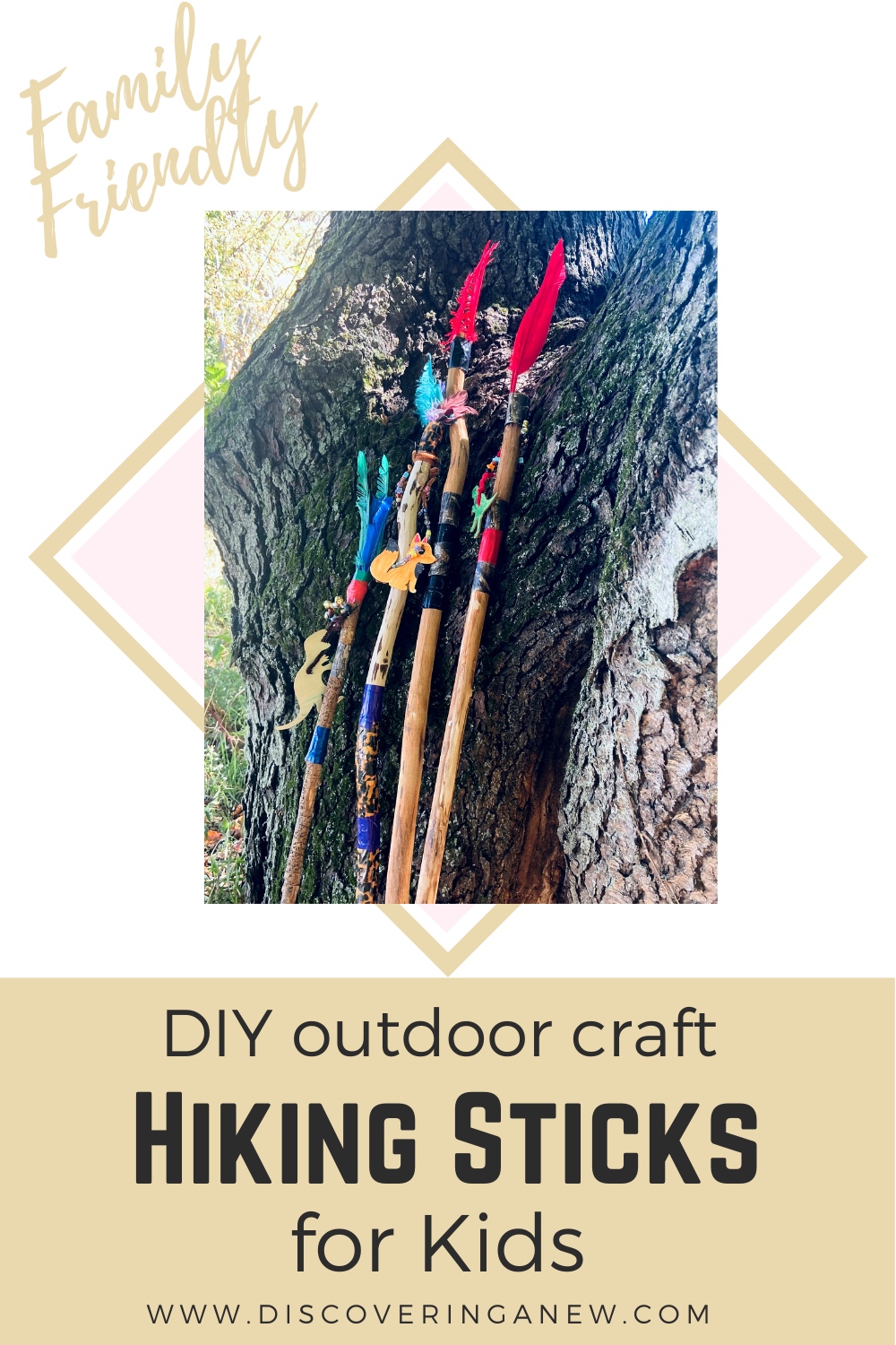 DIY Hiking Sticks: Craft Activity for Kids — discovering anew
