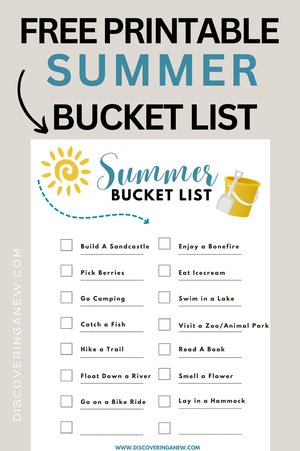 Summer Bucket List (+free printable) — discovering anew