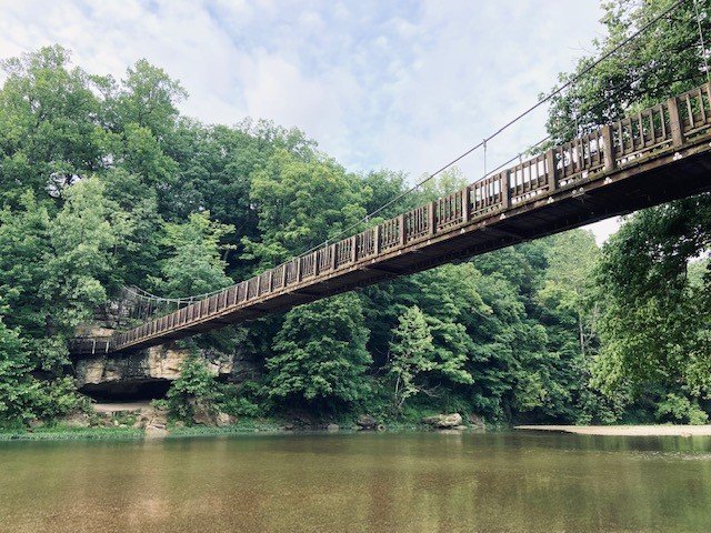Suspension Bridge across Sugar Creek
