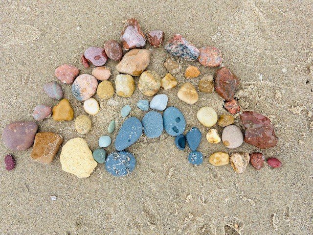 Rocks collected at Warren Dunes State Park