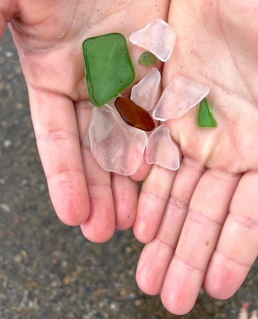 Beach Glass found at the Beach at Warren Dunes