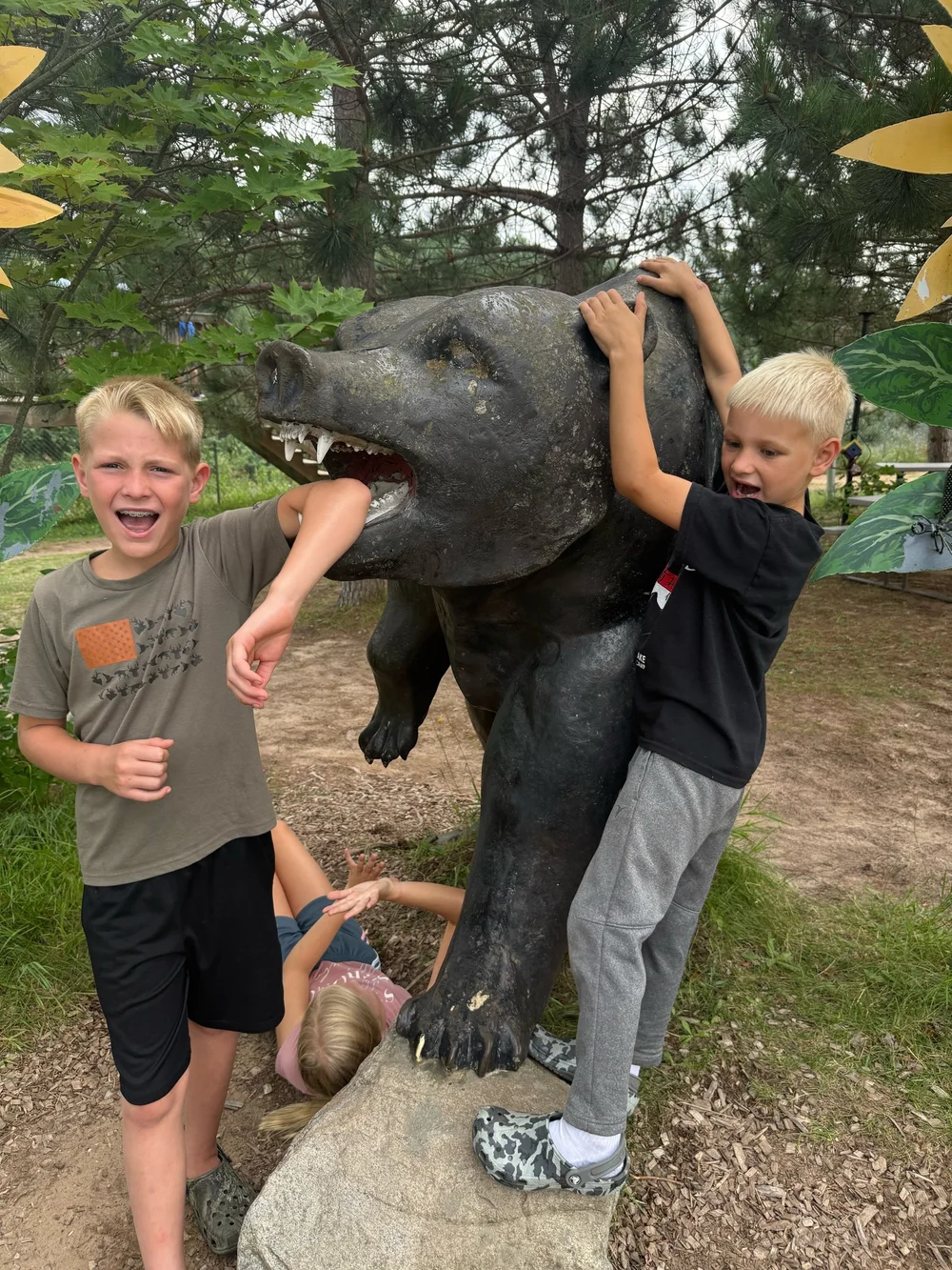 Fun statues of bears 