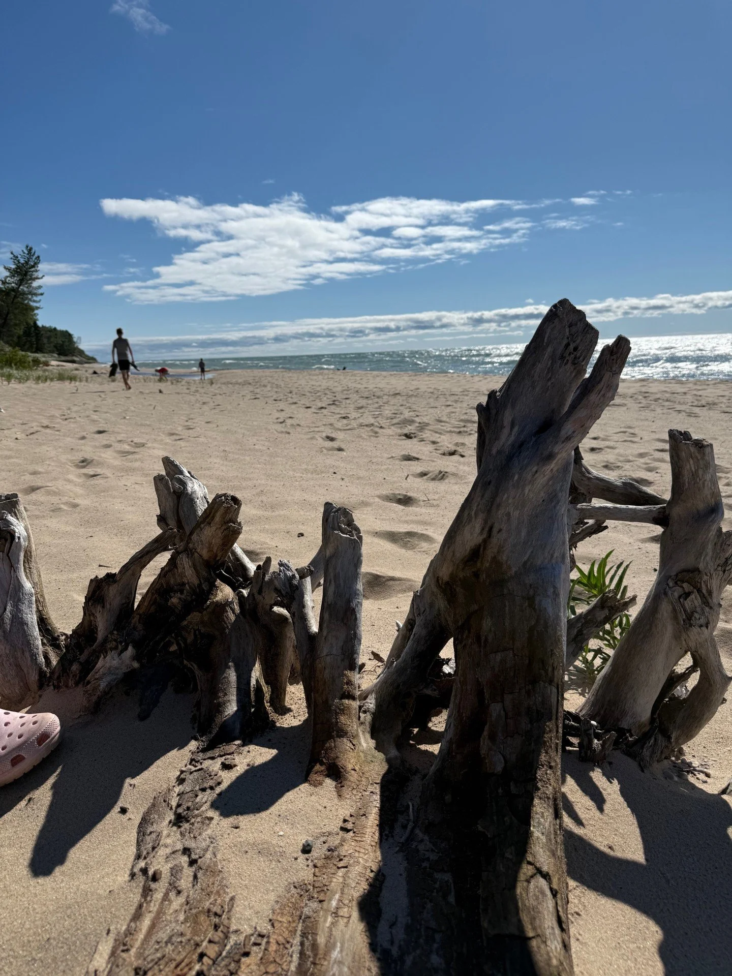 Sandy Beach with Pebbles near shoreline