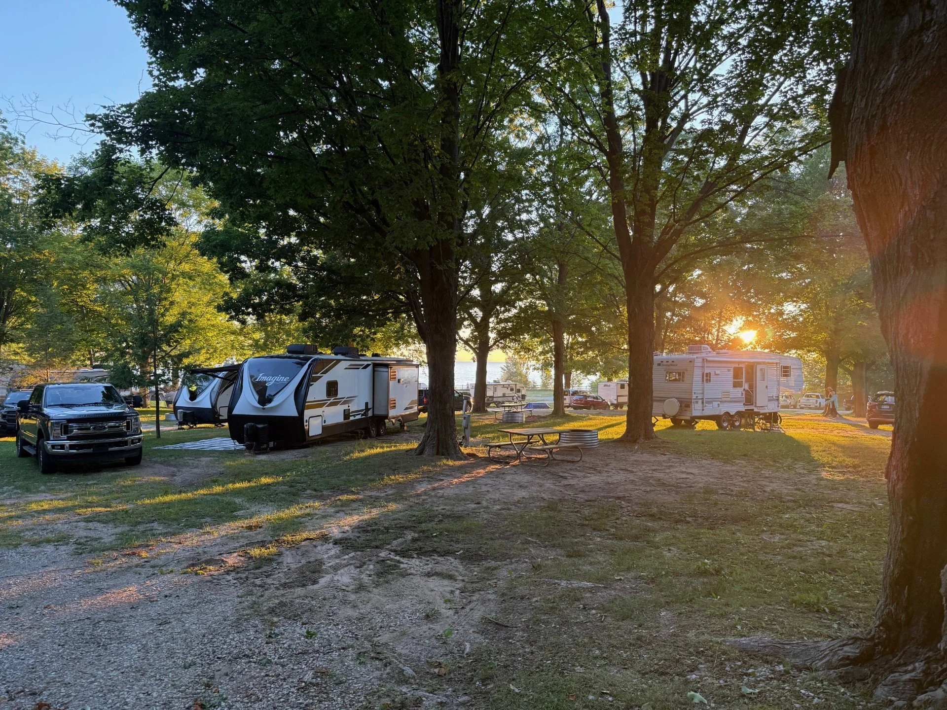 Campsite close together- on top of the bluff