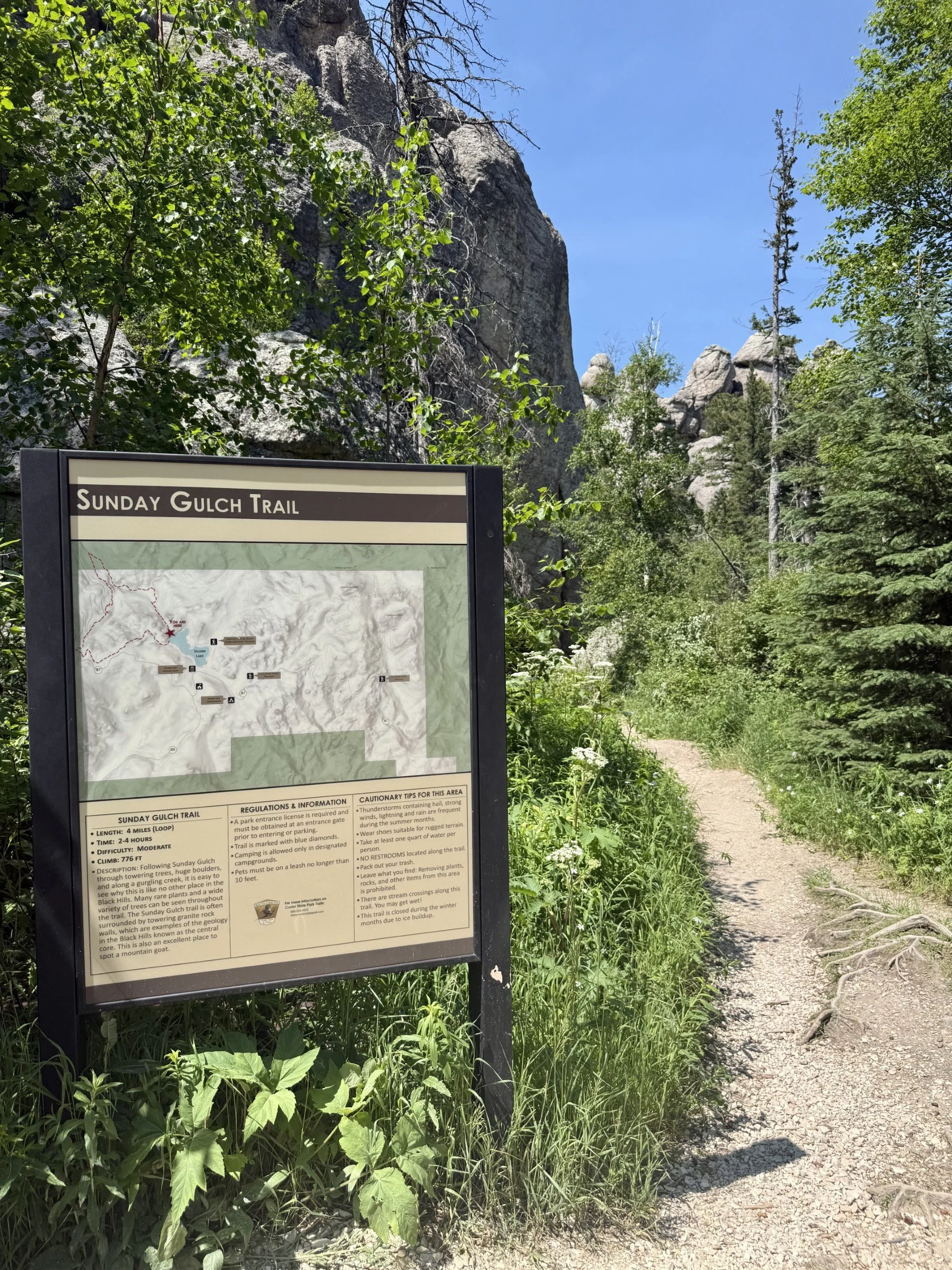 Sunday Gultch Trail at Custer State Park