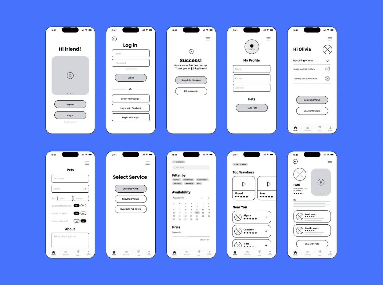 Low-Fidelity Wireframes