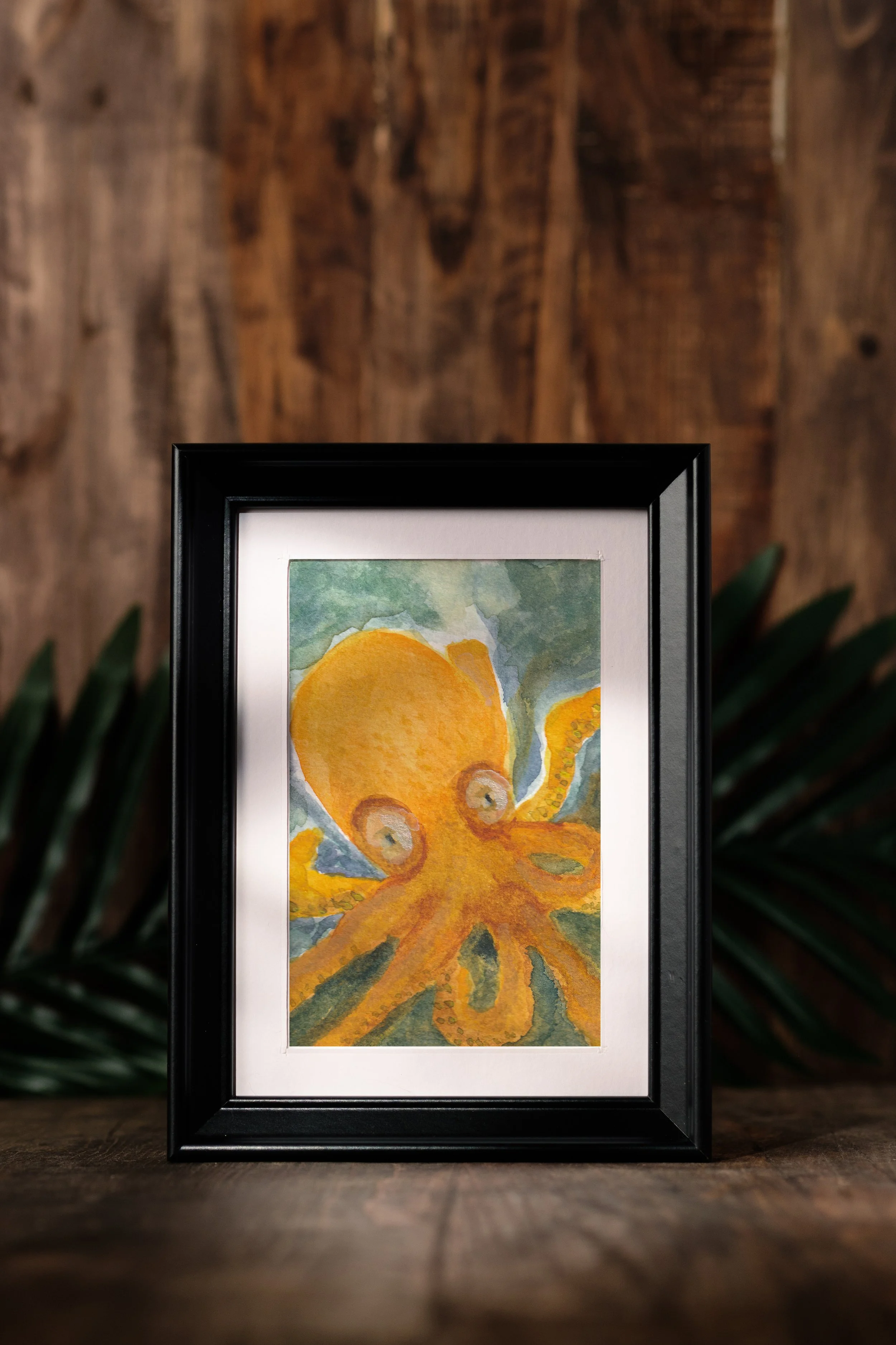 Octopus watercolor print