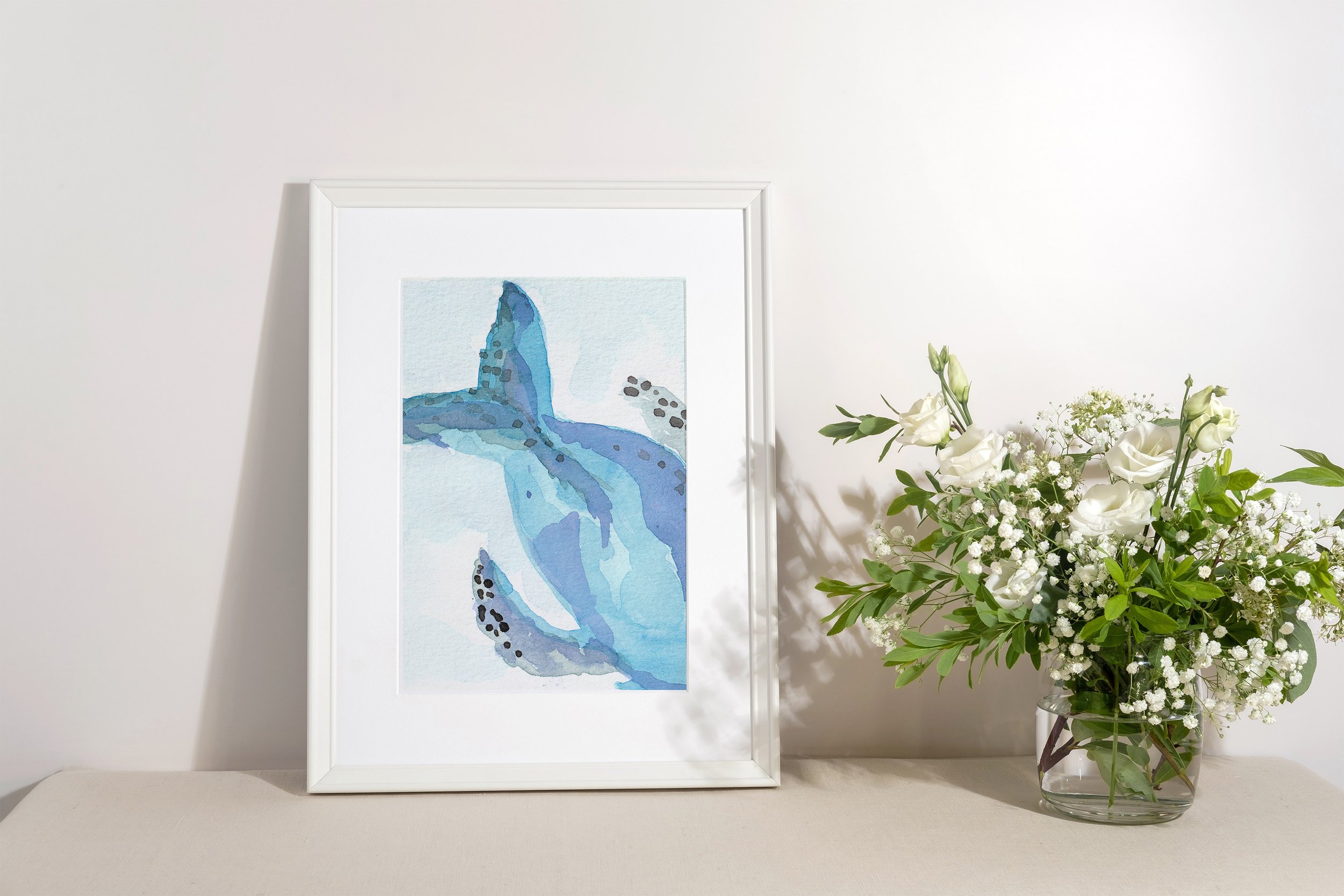 Humpback Whale 04 Watercolor Print