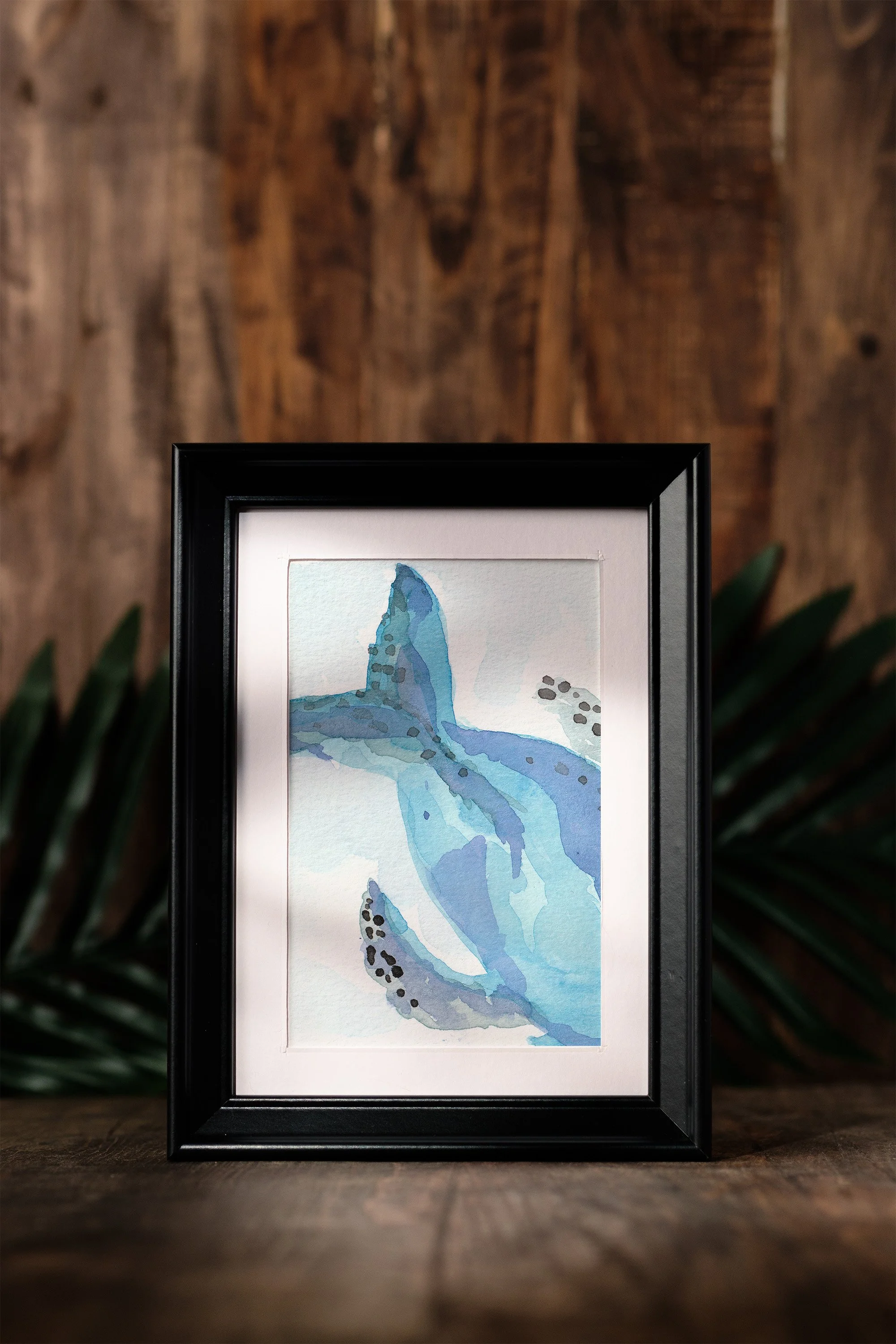 humpback whale watercolor print