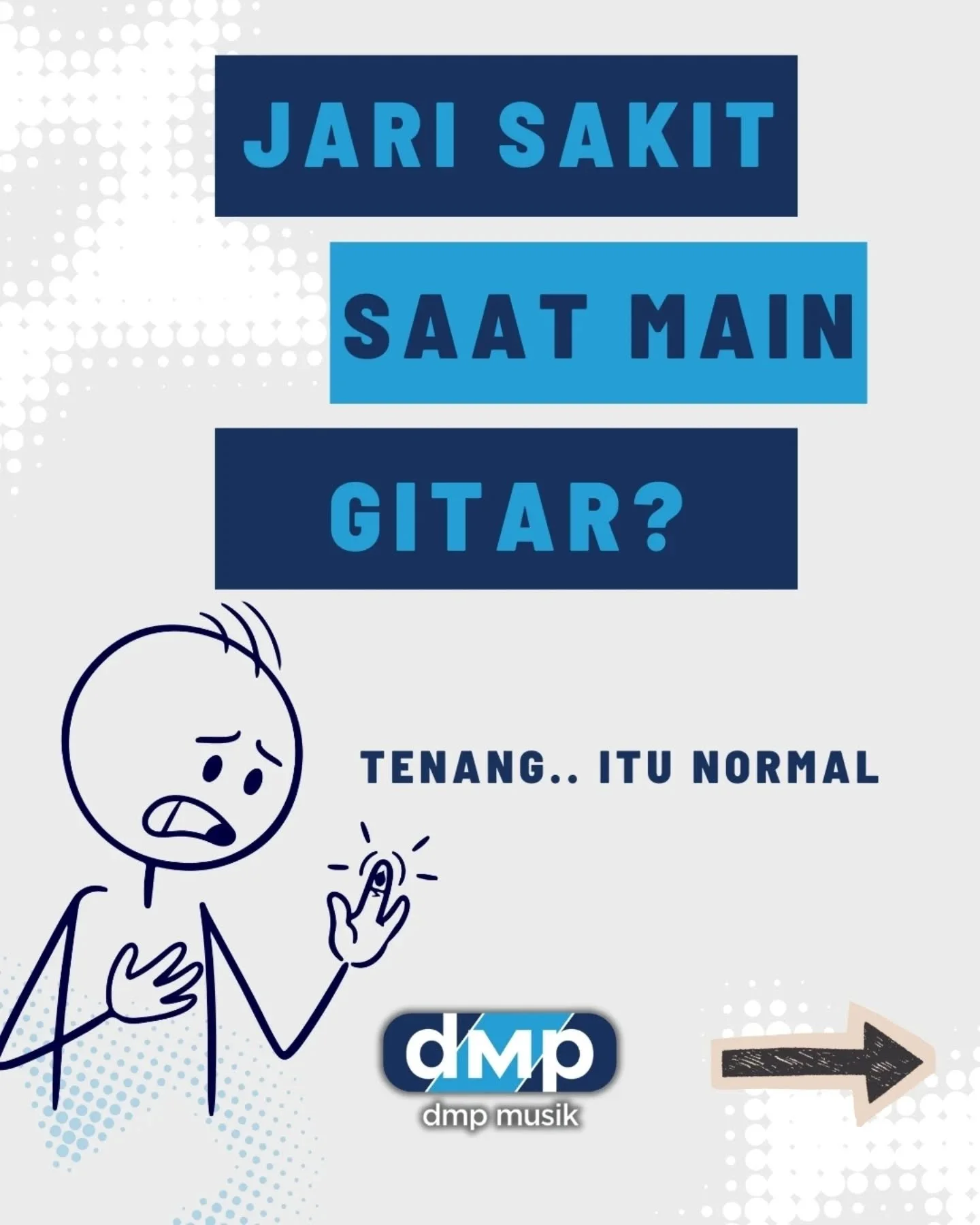 Pemula pasti sering ngalamin jari sakit saat main gitar apalagi pemula. Tapi tenang sobat DMP, yuk simak pembahasannya 😁