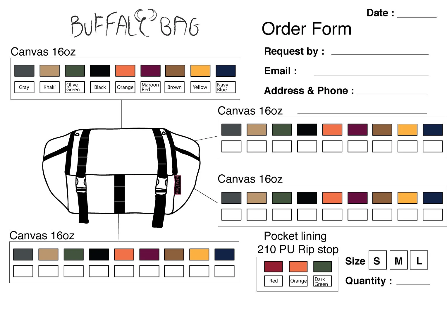 BIG BUFFALO CANVAS 16OZ