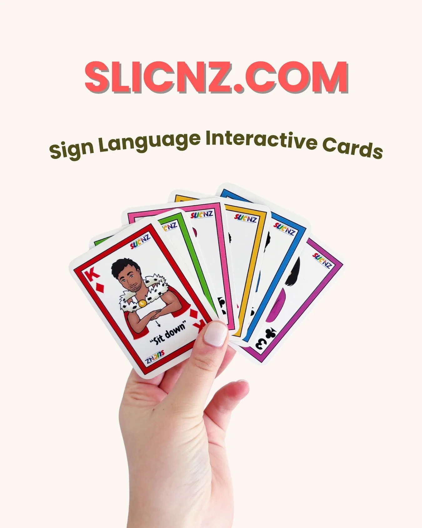 Learn NZSL - but make it fun! 🤗 

Explore our range of New Zealand Sign Language interactive cards - designed to make learning through play simple, inclusive, and engaging for all ages 🫶🏻

slicnz.com 

#nzsl #newzealand #cards #school #teachingres