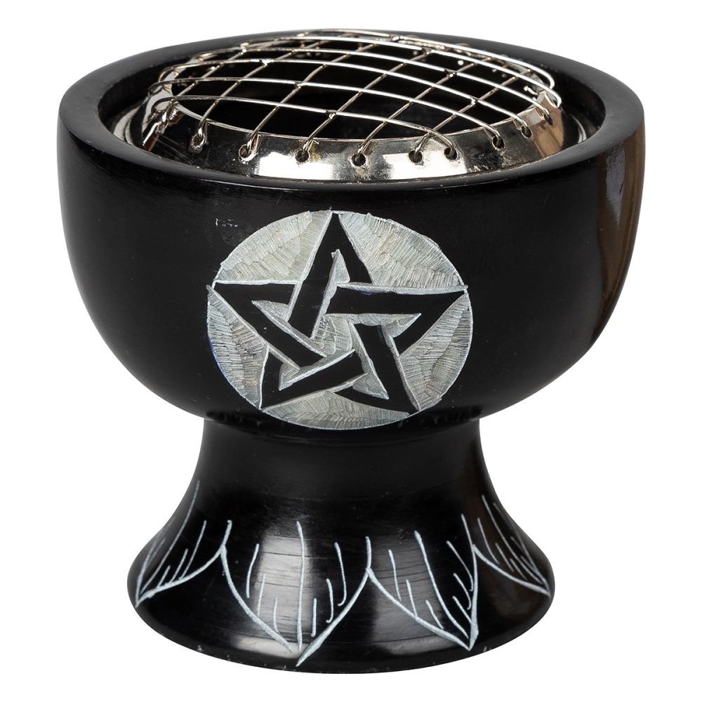 Pentacle censer black with cage