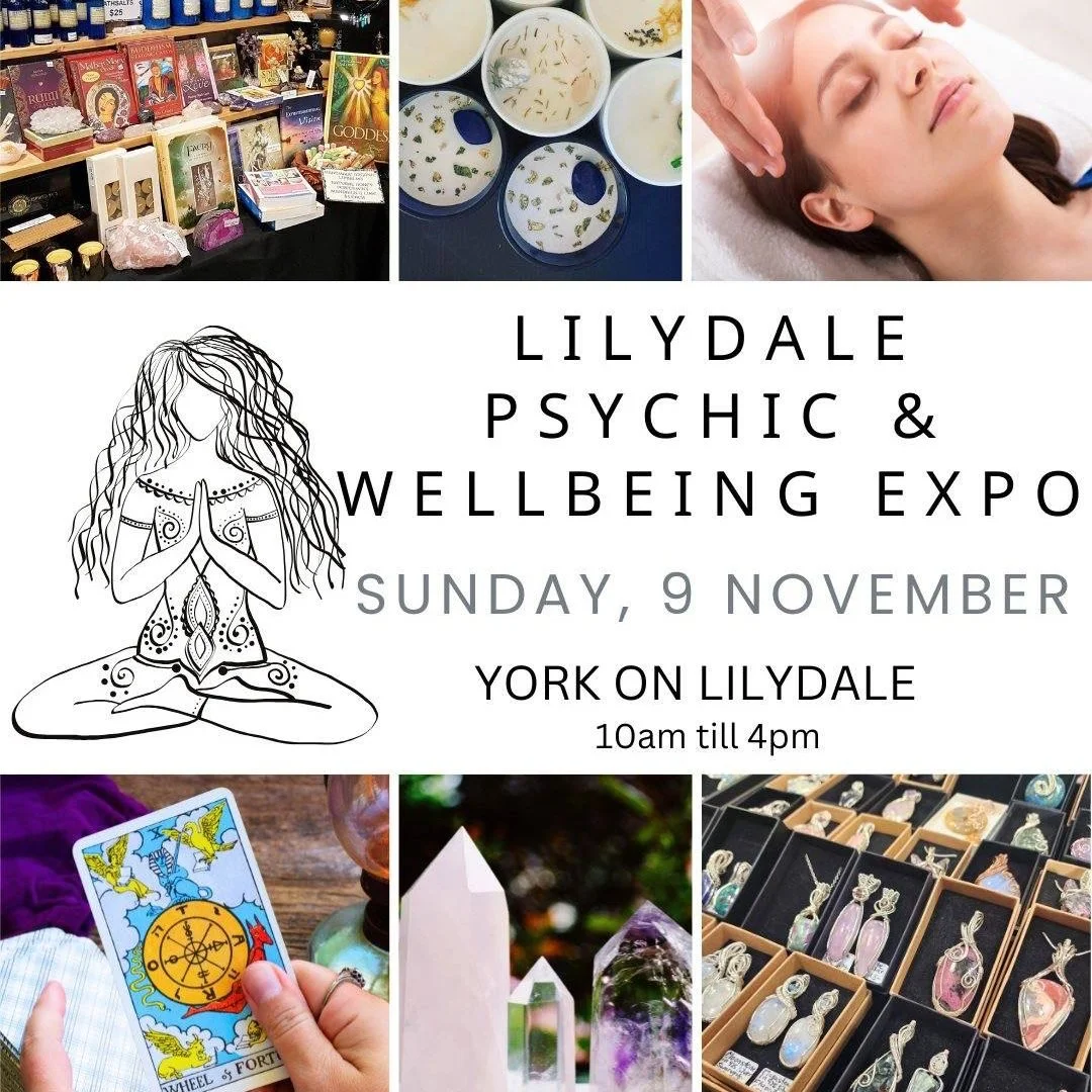 I'll be in Lilydale this Sunday with @psychicwellbeingexpos with my ritual candles and sprays, sacred soaks, oils and so much more!

Come down for a free spiritual workshop and shop lots of lovely things. For those looking for a special journal, I'll