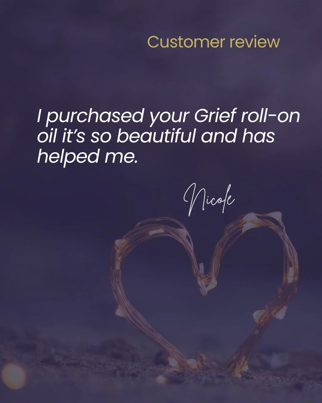 It's often hard to measure yourself and your business out there in the big wide world. So self belief is where it's at people.

Reviews like this validate my work and make my heart sing. Thankyou sweet Nicole for taking the time to contact me 🙏💜