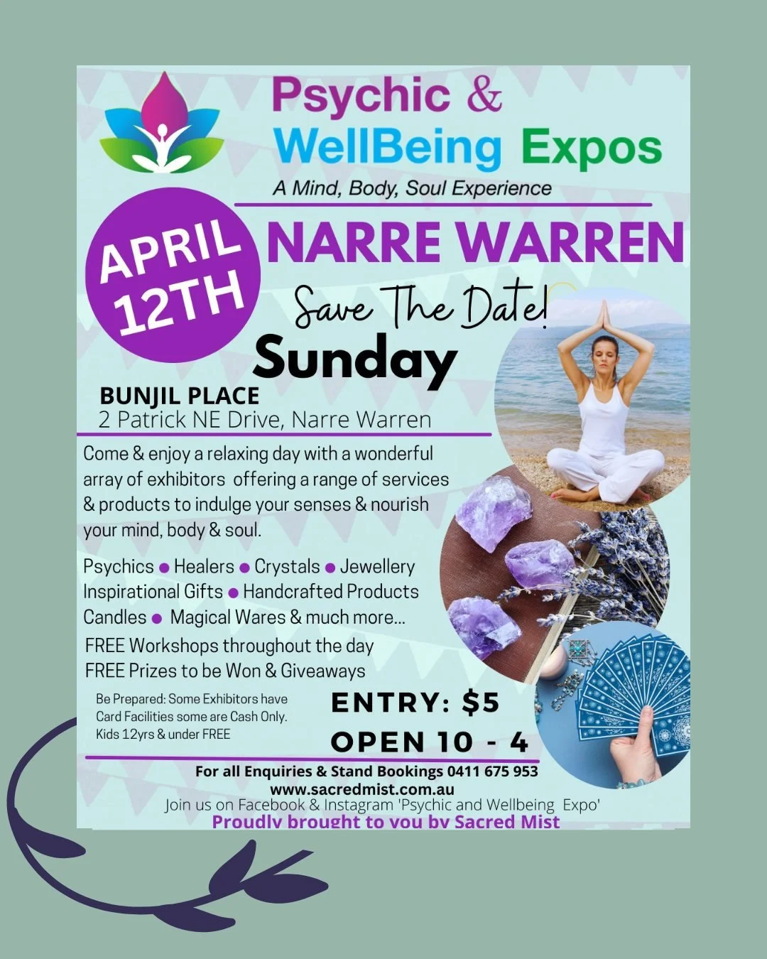 Back to doing what I love and I'm super excited for this Sunday 💜

Come down, there's many readers, healers and wonderful stall holders with some awesome things!