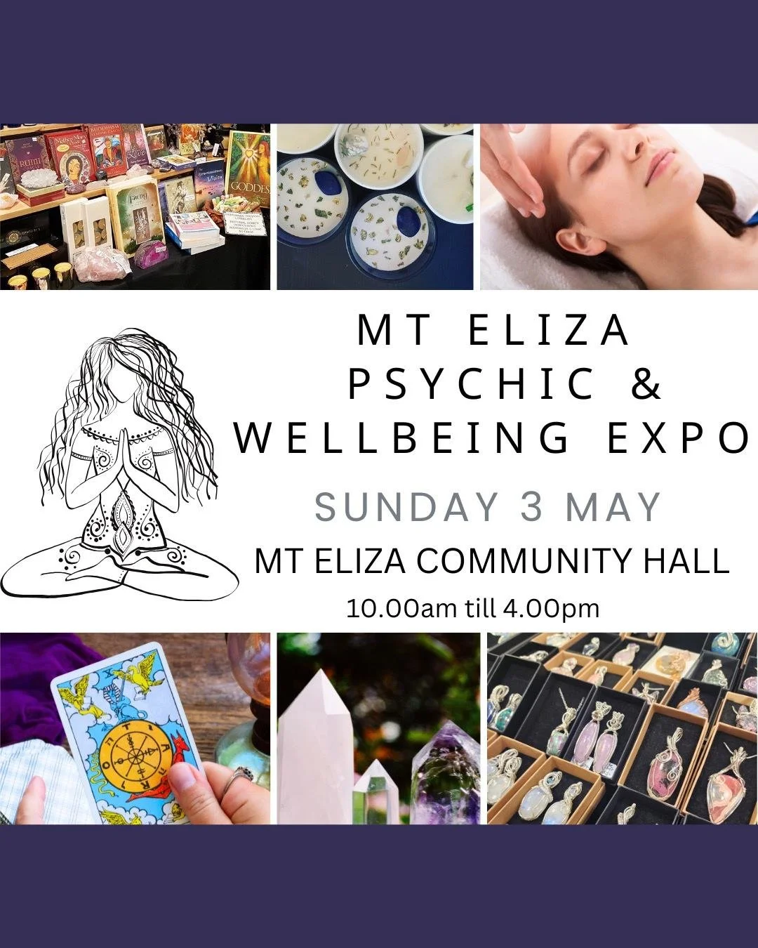 We'll be at the Mt Eliza Psychic &amp; Wellbeing Expo this Sunday and we would absolutely love to see you! 

Pop by our stall and treat yourself to something beautiful from our range of ritual candles, sacred bath soaks, ritual sprays, body oils and 