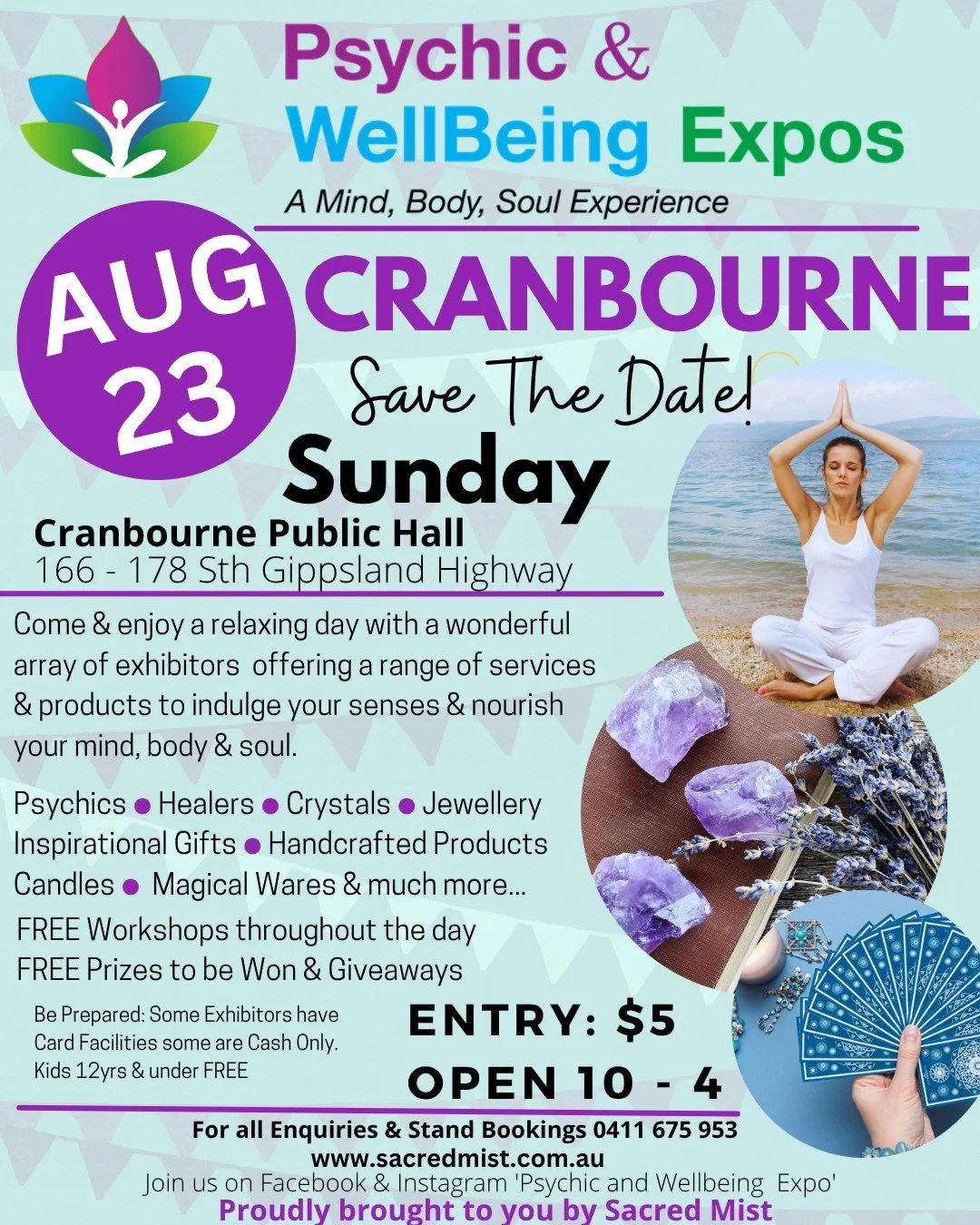 Wow, it feels like a while since I was last in Cranbourne so I'm looking forward to Sunday!

Come down and check out the Expo, there's loads to shop with some lovely retail and lots of readers and healers to book in with.

 #psychicwellbeingexpo #Ear