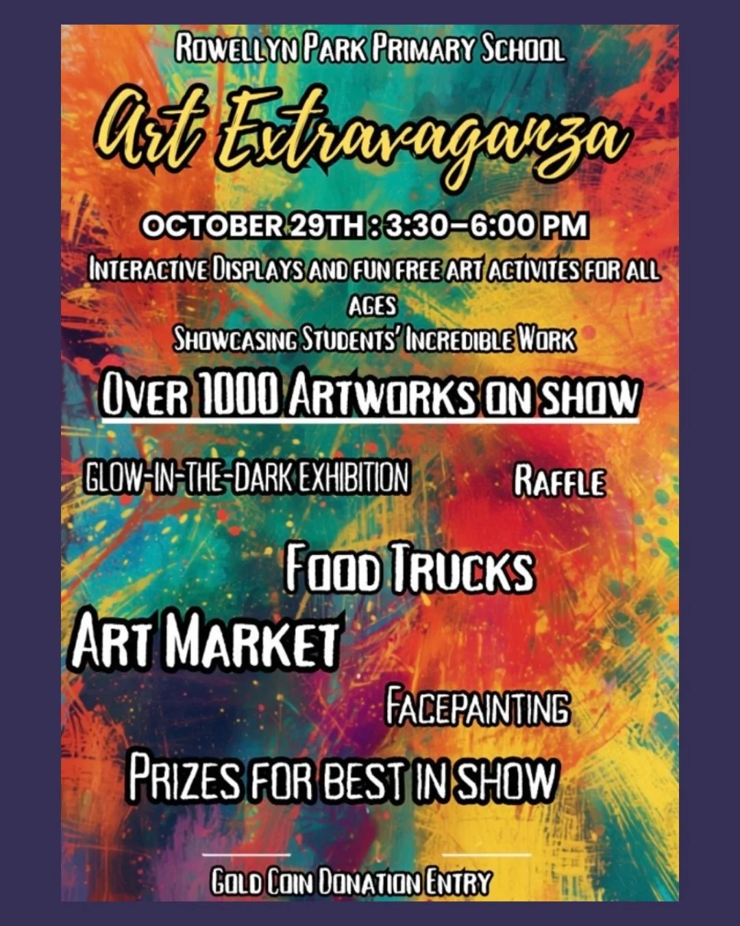 Out and about tomorrow!

I&rsquo;ll be at Rowellyn Park Primary School&rsquo;s Art Extravaganza as a stallholder in their Makers Market 🤍

If you&rsquo;re local, come along, have a wander, check out the amazing creativity on show and pop by to say h