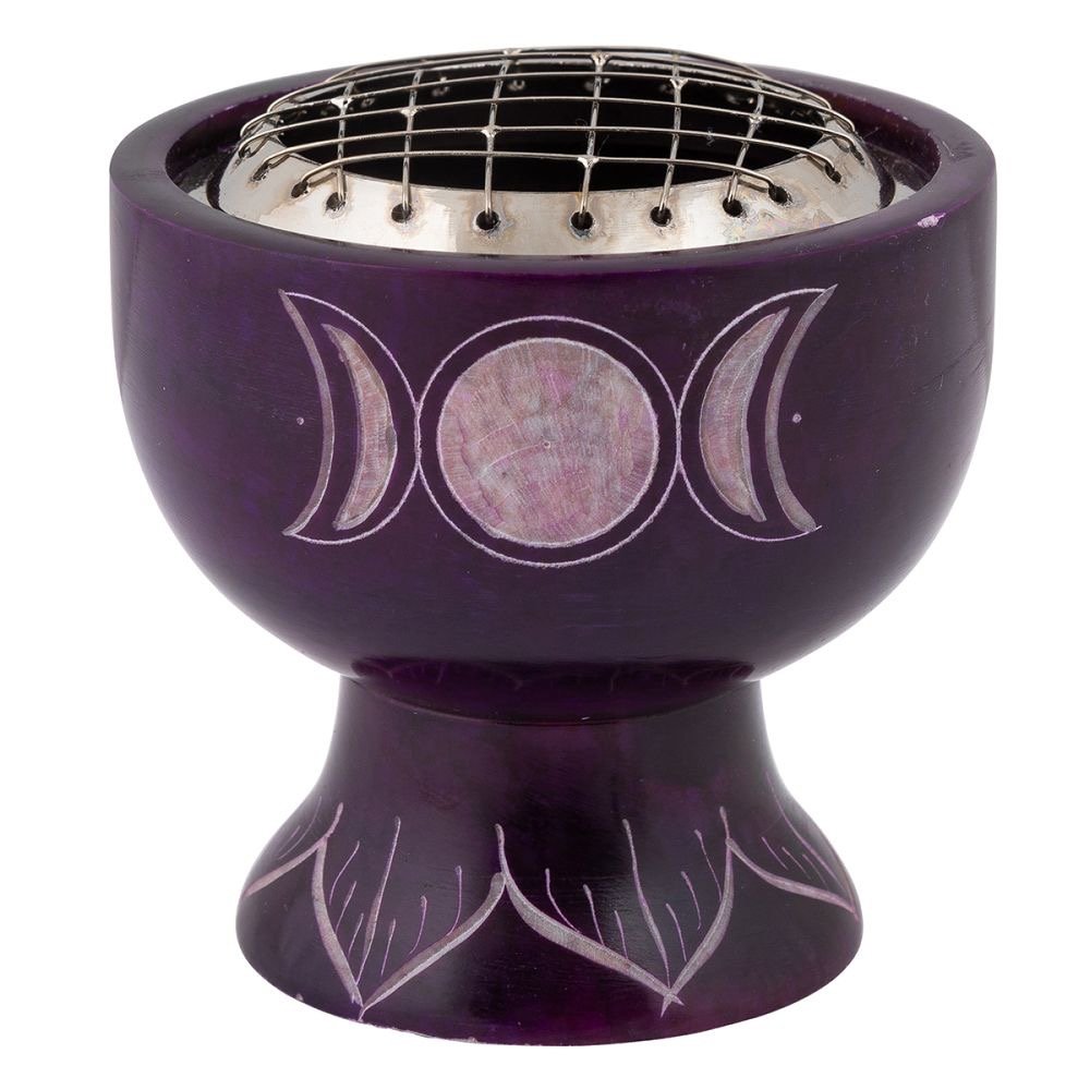 Triple Moon censer purple with cage