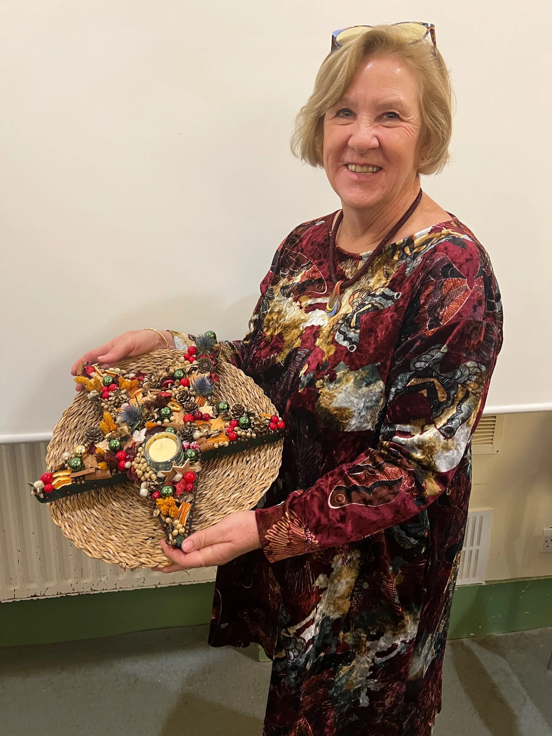 Amanda Dalton wins the Seasonal Table Decoration competition