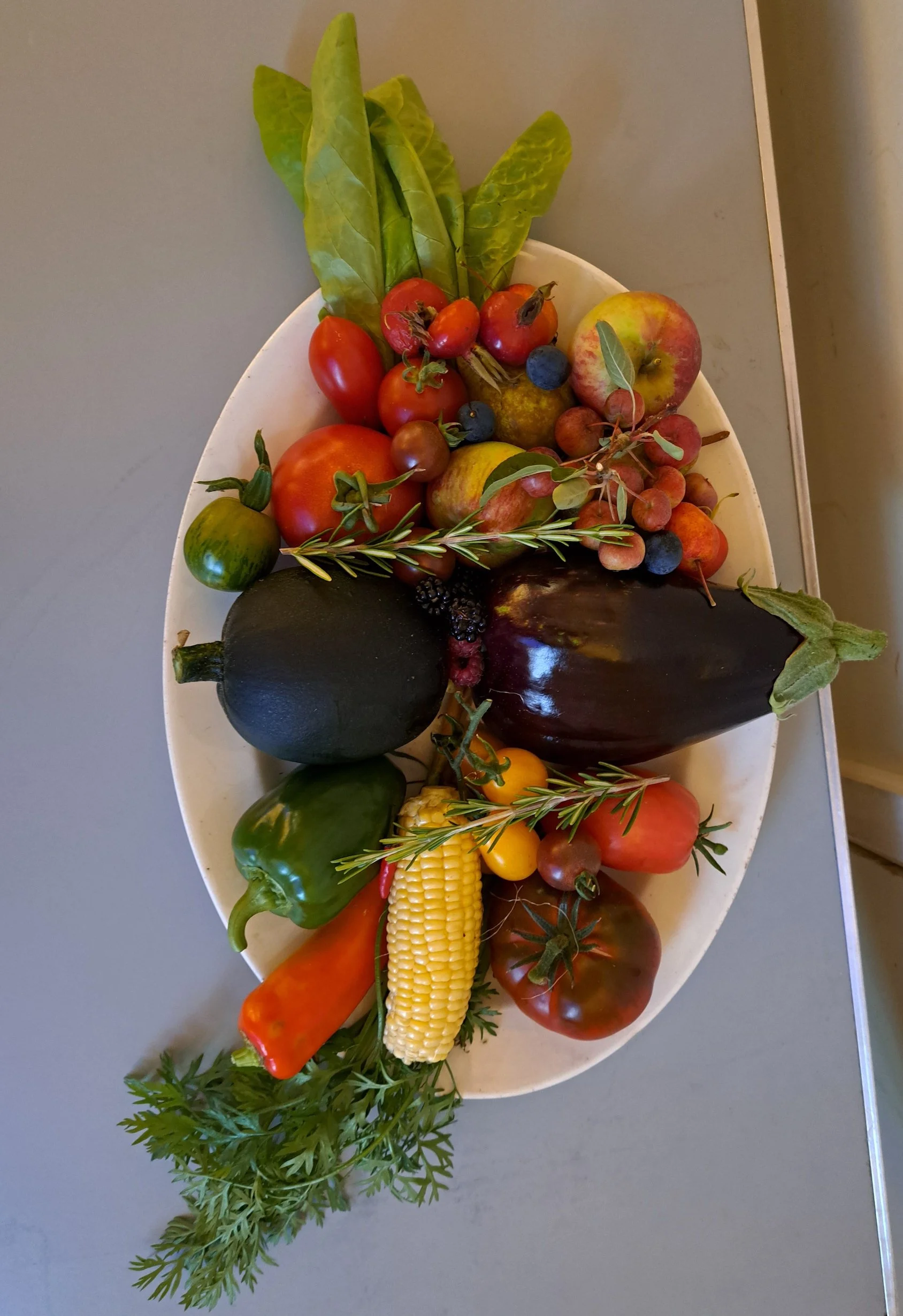 Simon Lane wins the display of Seasonal Produce competition