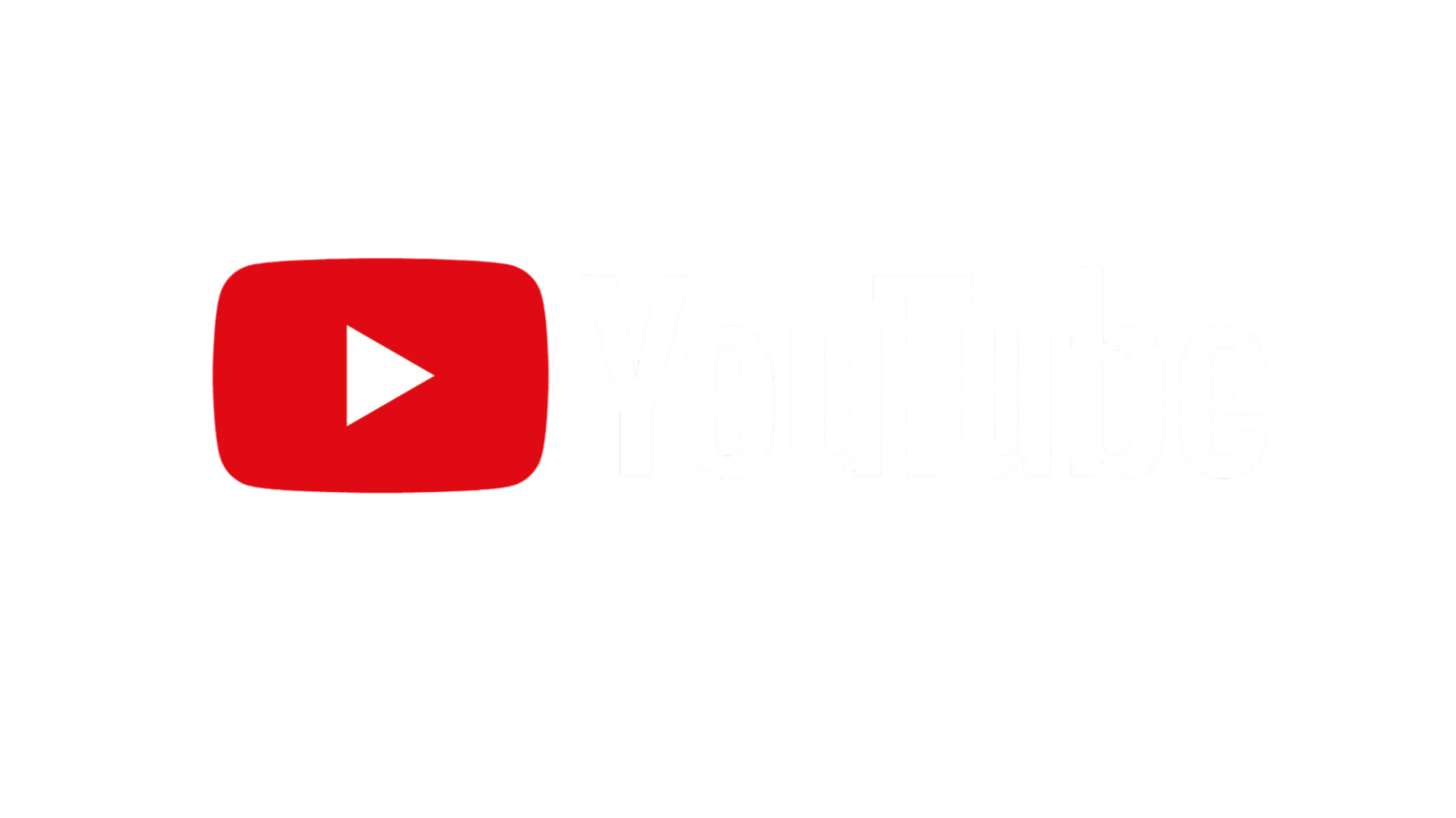 Das Logo von YouTube, bestehend aus einem roten Quadrat mit abgerundet Ecken und einem weißen Dreieck, gefolgt von dem Text 'YouTube' in weißer Schrift auf schwarzem Hintergrund.