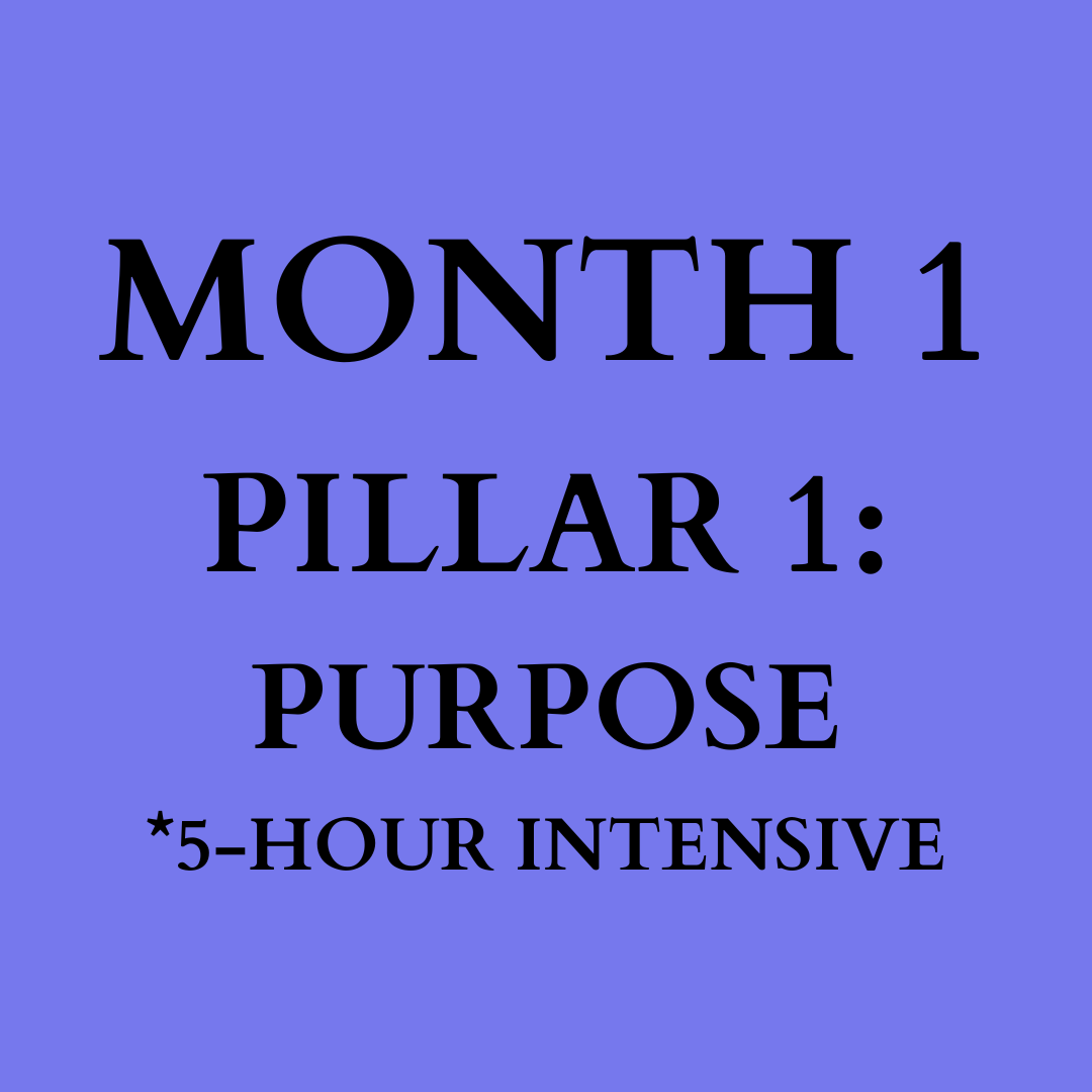 Month 1 - Find Your Purpose Intensive Workshop