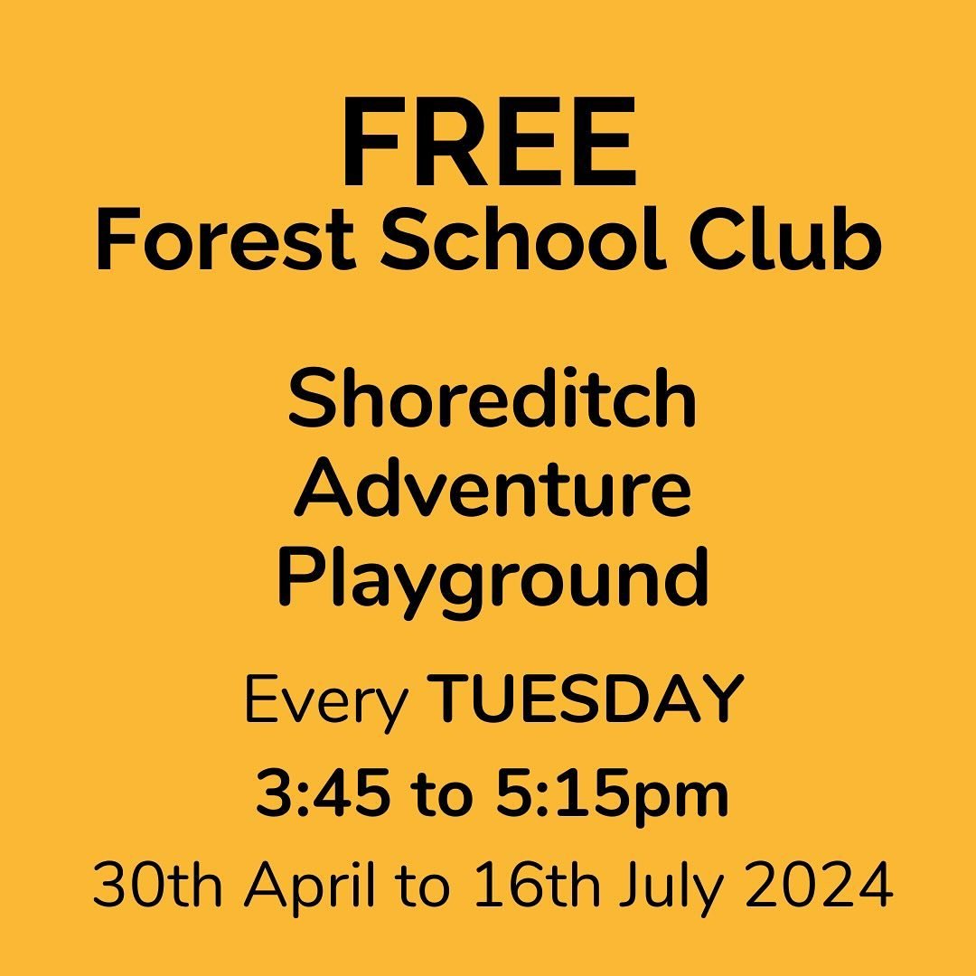 🌳 Calling all #Shoreditch parents! 🌳

Looking for an exciting outdoor adventure for your 7 to 11-year-old? If you&rsquo;re near Shoreditch Adventure Playground, we&rsquo;ve got the perfect solution!

💚 With session capacities limited to 15 childre