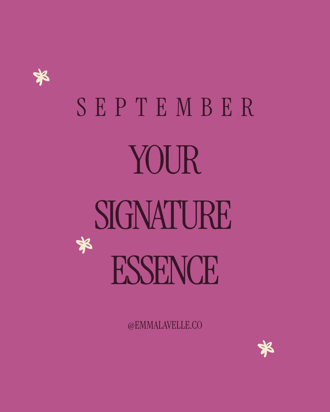 YOUR SIGNATURE ESSENCE WORKSHOP - 16th September