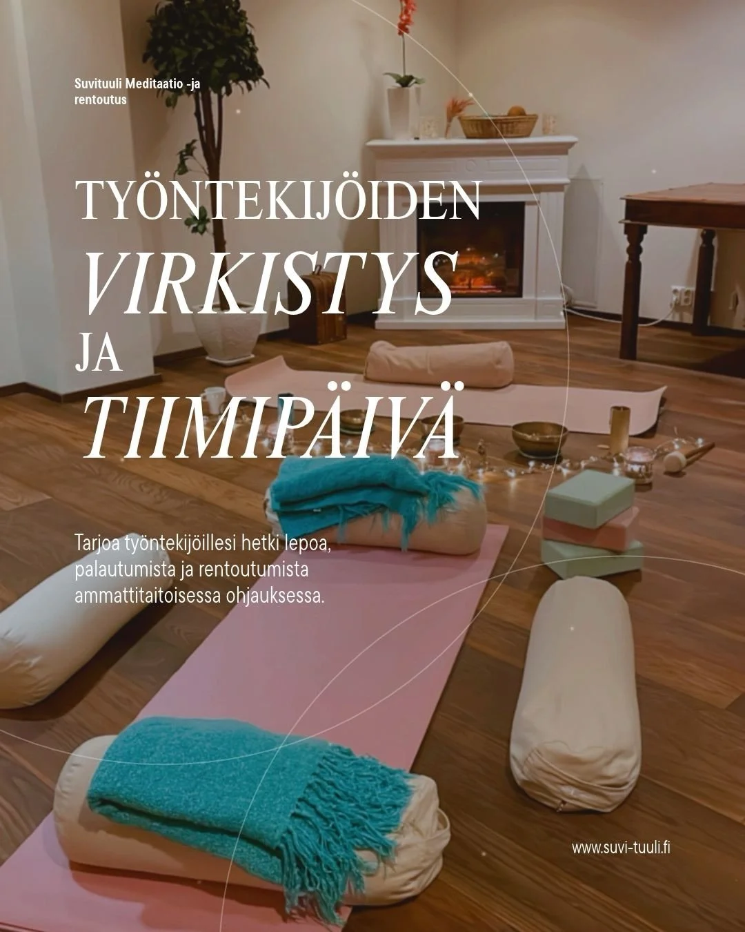 Esimiehet hoi! 

Ty&ouml;ntekij&ouml;iden virkistys -ja tiimip&auml;iv&auml;t rentouttavissa ja levollisissa tunnelmissa?
 
Ota yhteytt&auml; ja jutellaan lis&auml;&auml;?

#rentoutus #ty&ouml;ss&auml;jaksaminen #ty&ouml;hyvinvointi
