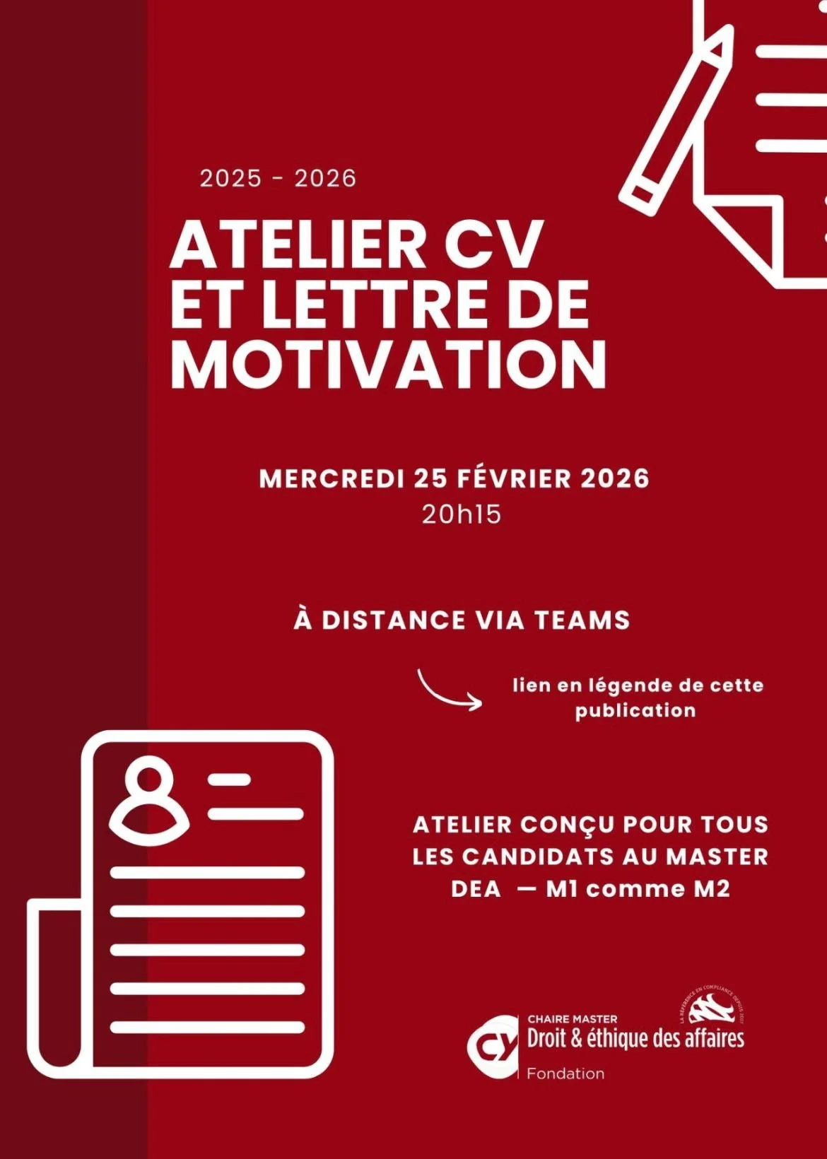 ATELIER CV ET LETTRE MOTIVATION
