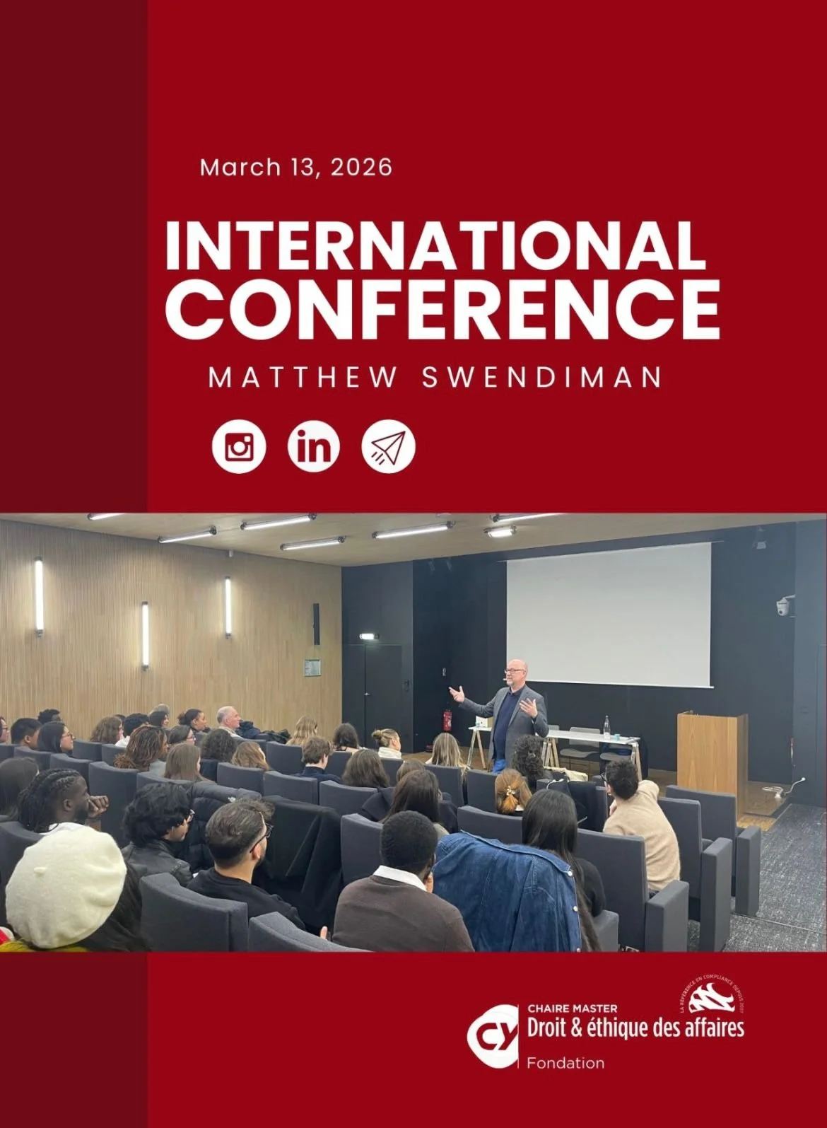 Rencontre internationale de la Chaire-Master Droit &amp; éthique des affaires