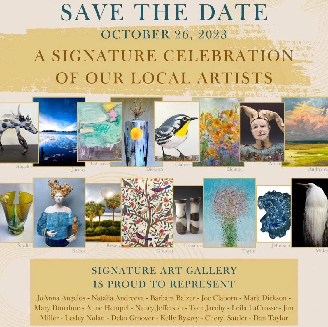 Save the Date - Signature Gallery Celebrates Local Artists
