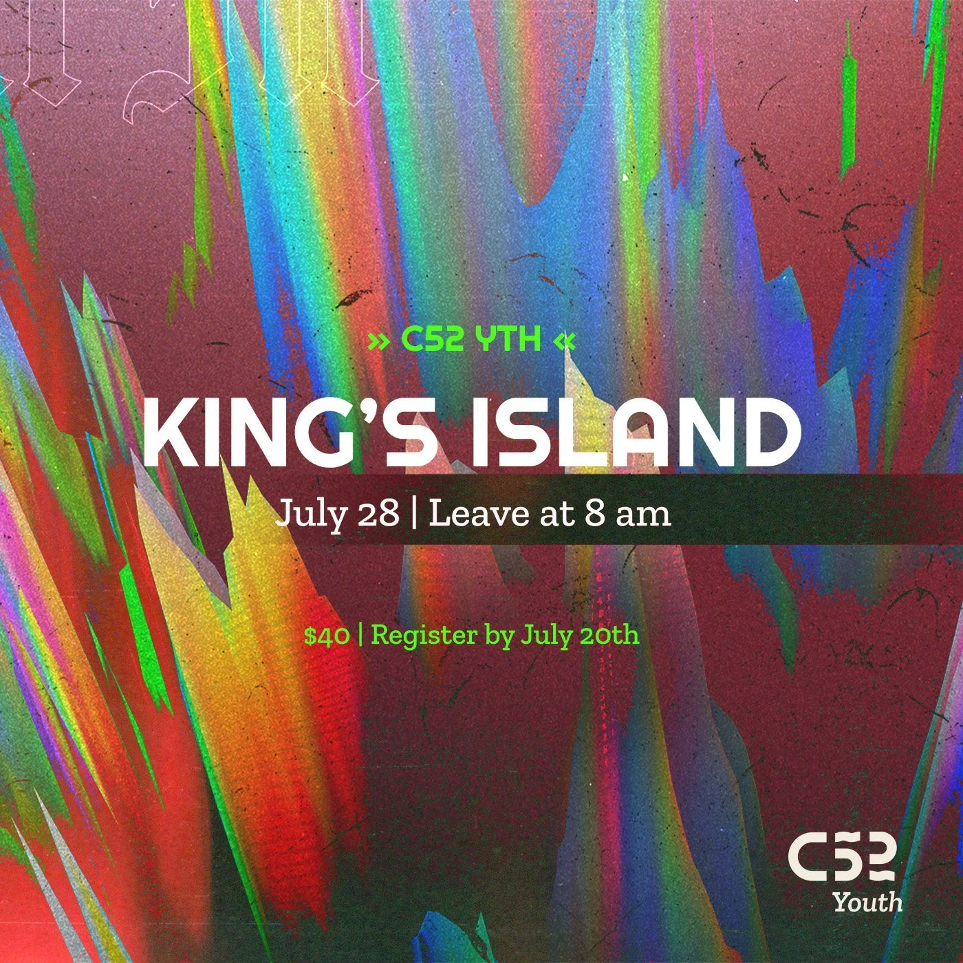 It's not too late to register! Go to church52.org now, under events!