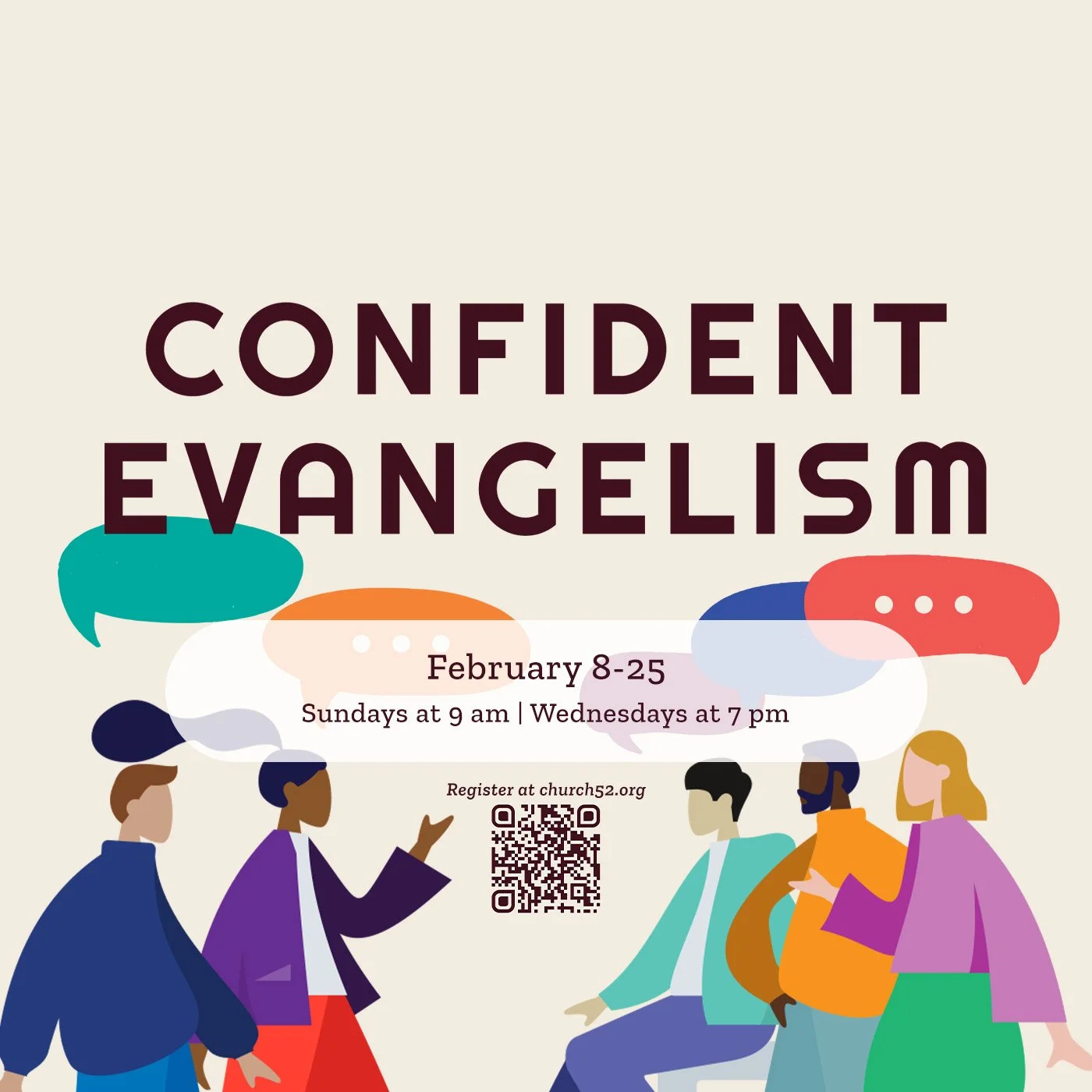Join us for a 3-week class on the how-to's of evangelism, led by George McCloskey. This practical and encouraging class will equip you to confidently share your faith in everyday life. Sessions will run the last three Sundays of February from 9:00&nd