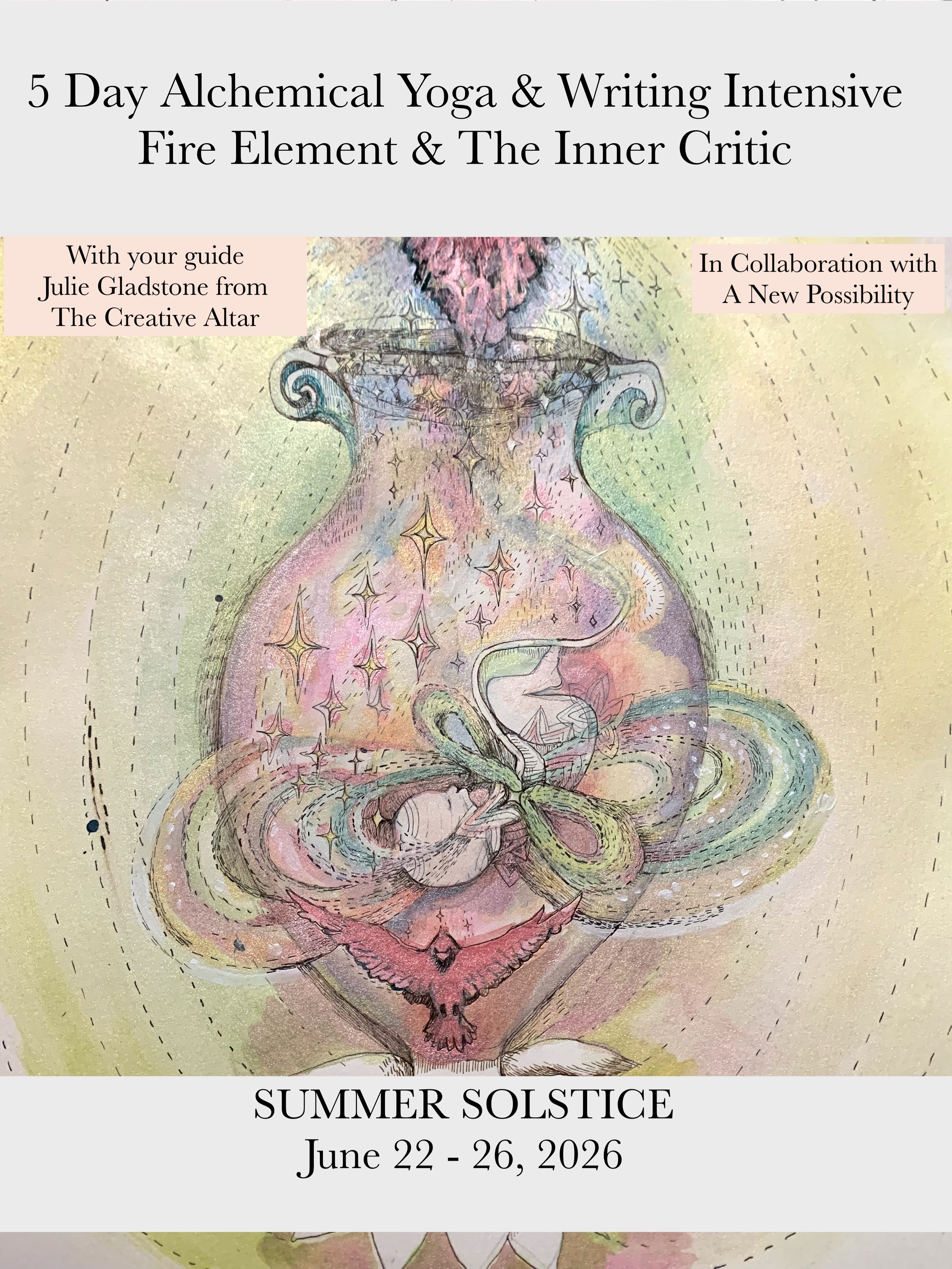 5 Day Alchemical Yoga + Writing Intensive: Fire Element &amp; The Inner Critic